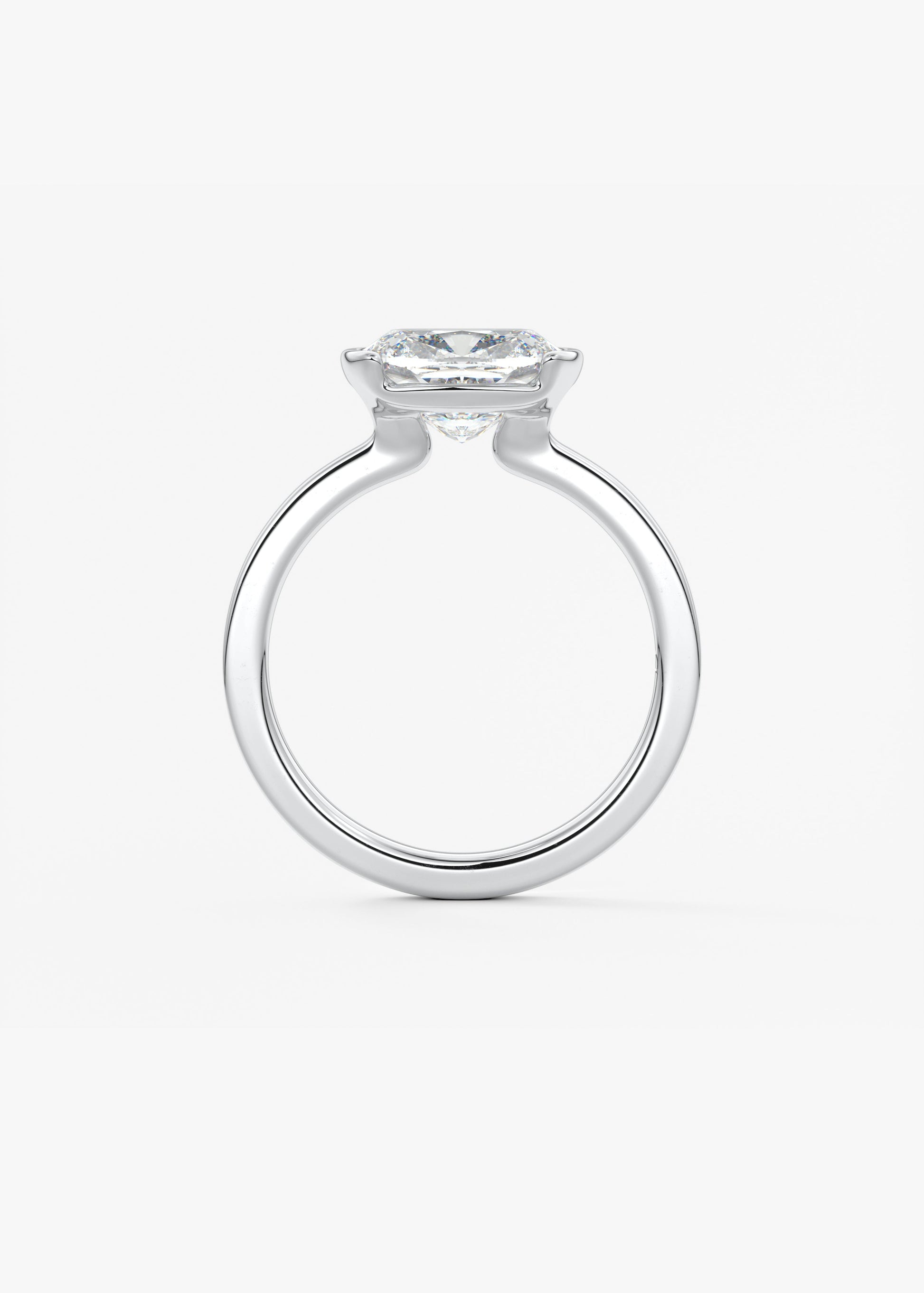 Oval Solitaire With Raised Basket Gallery Lab Grown Diamond Engagement Ring