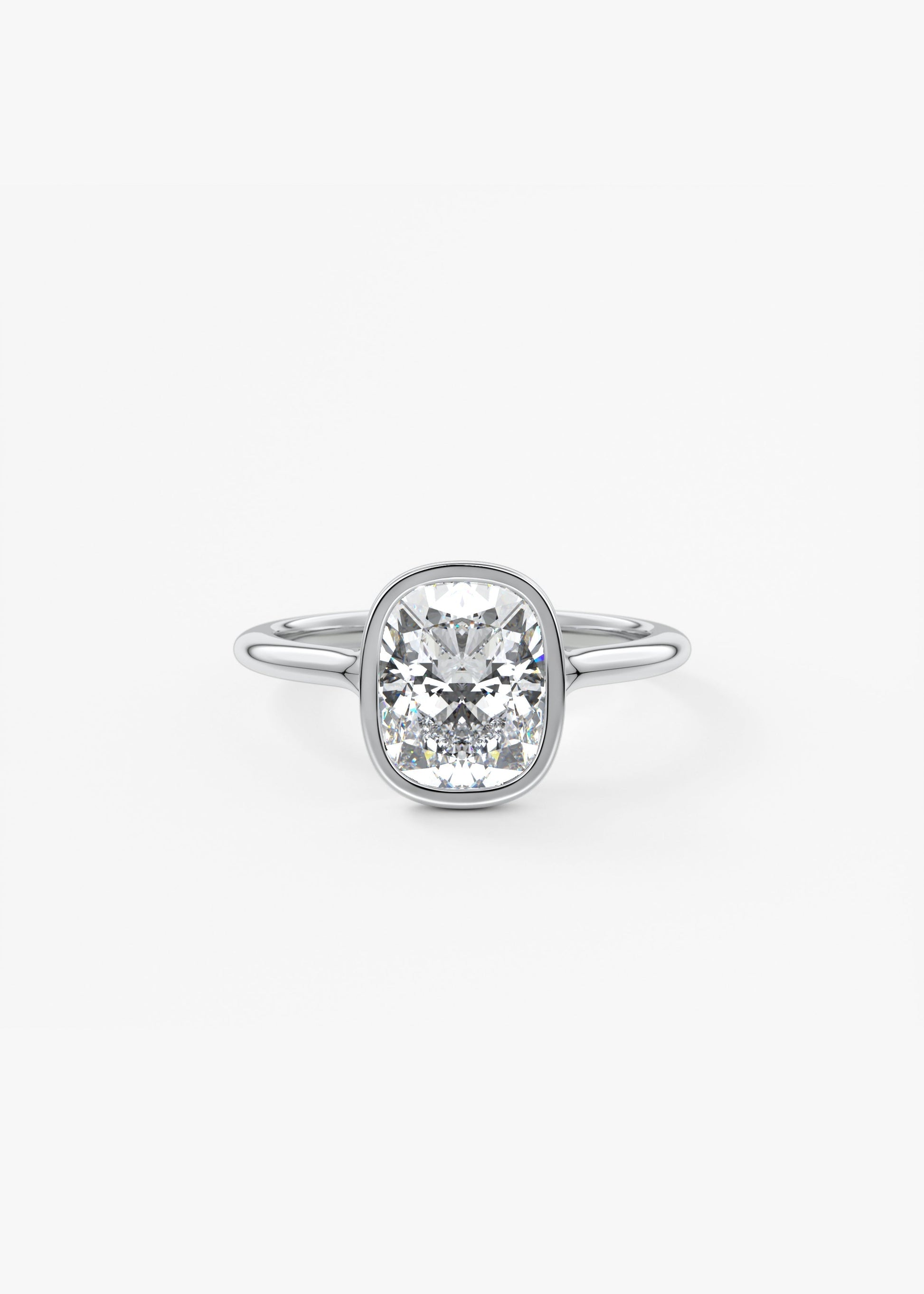 Oval Solitaire With Raised Basket Gallery Lab Grown Diamond Engagement Ring