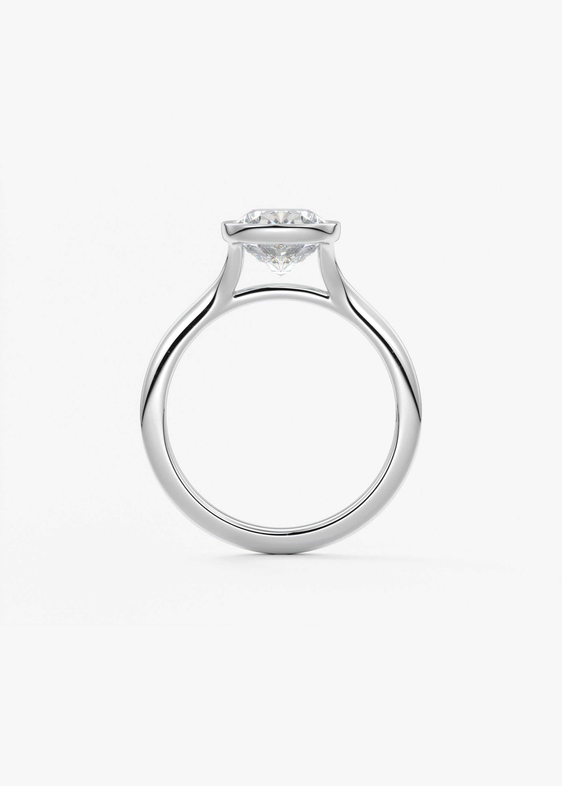 Oval Solitaire With Raised Basket Gallery Lab Grown Diamond Engagement Ring
