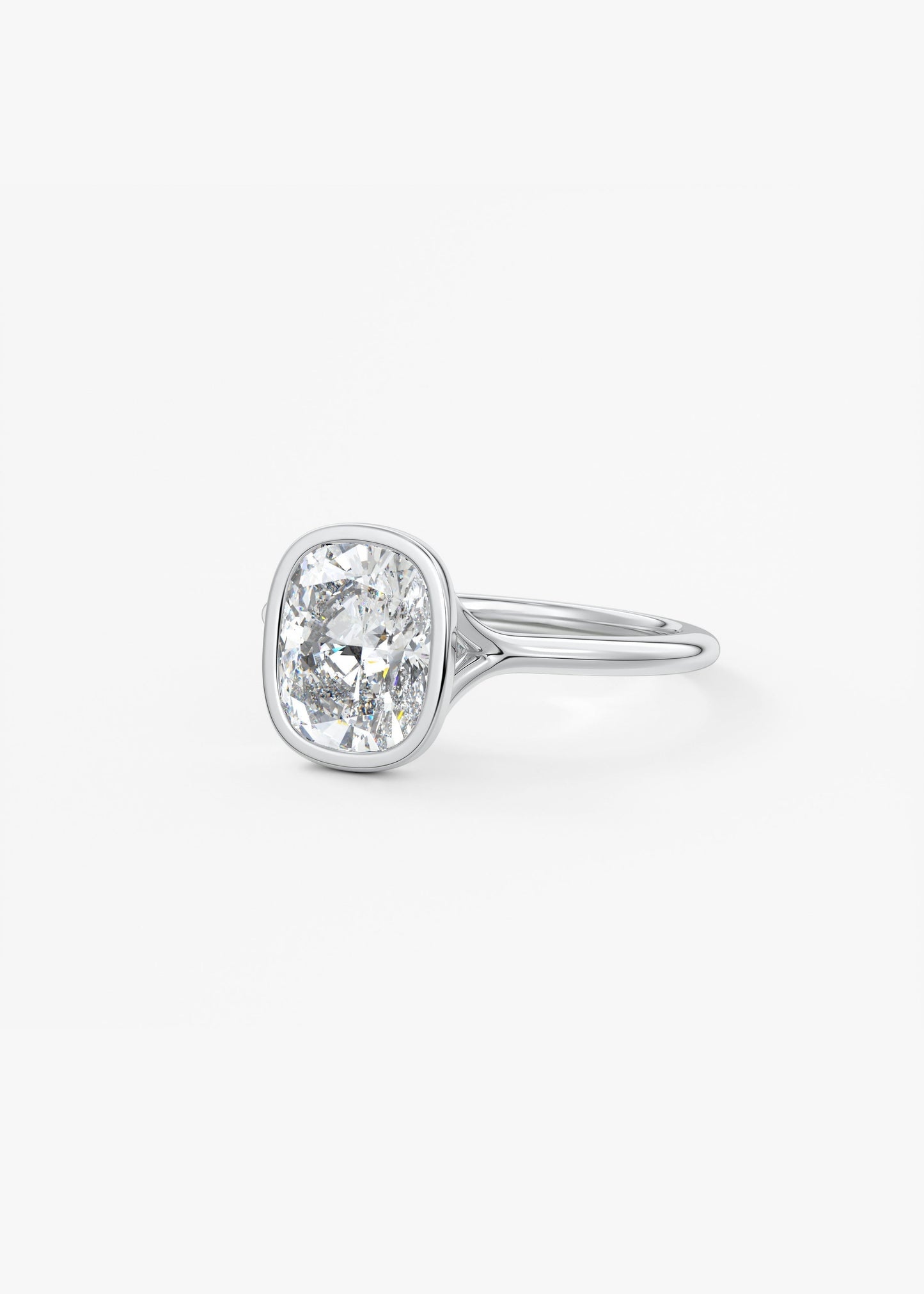 Oval Solitaire With Raised Basket Gallery Lab Grown Diamond Engagement Ring