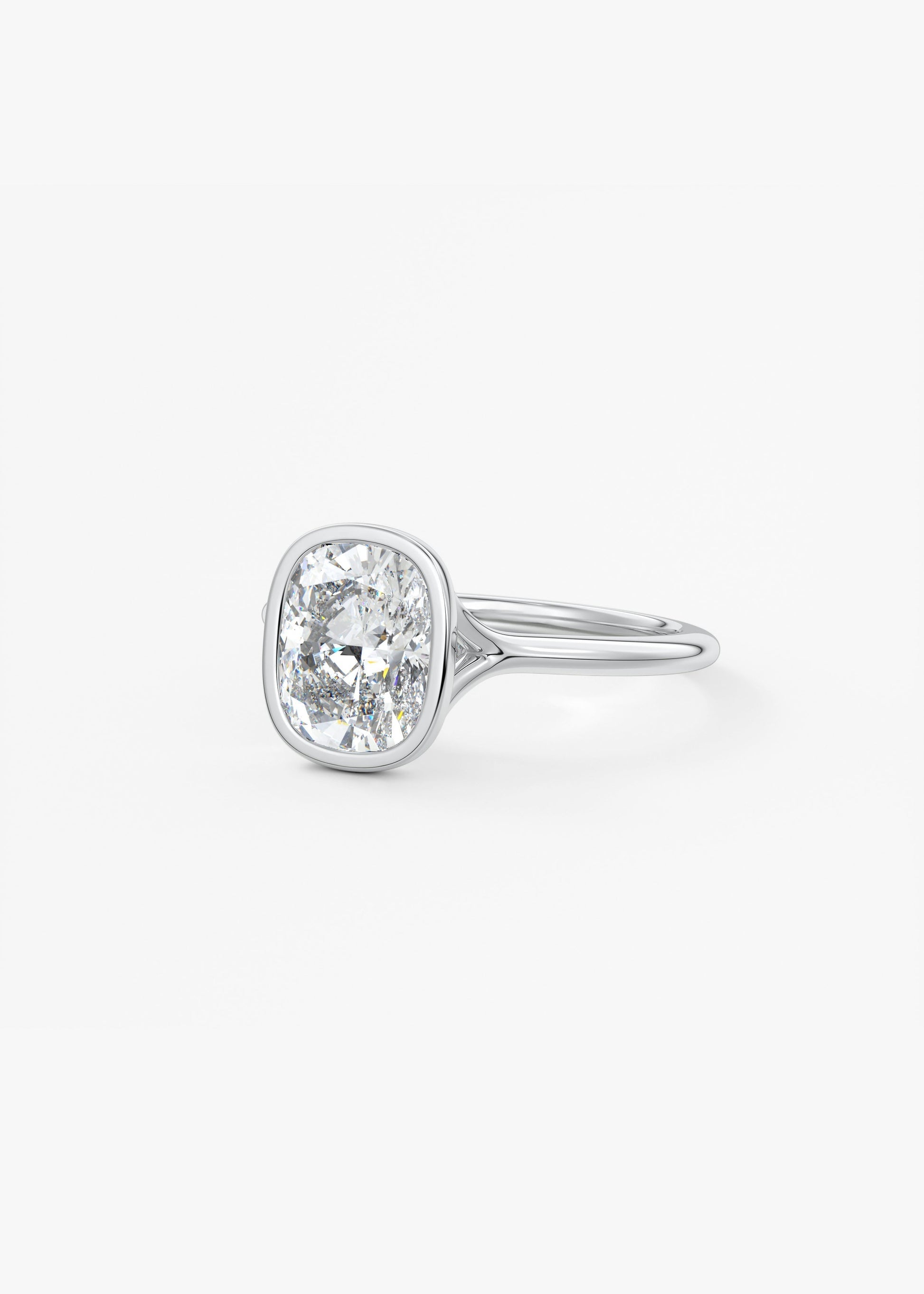 Oval Solitaire With Raised Basket Gallery Lab Grown Diamond Engagement Ring