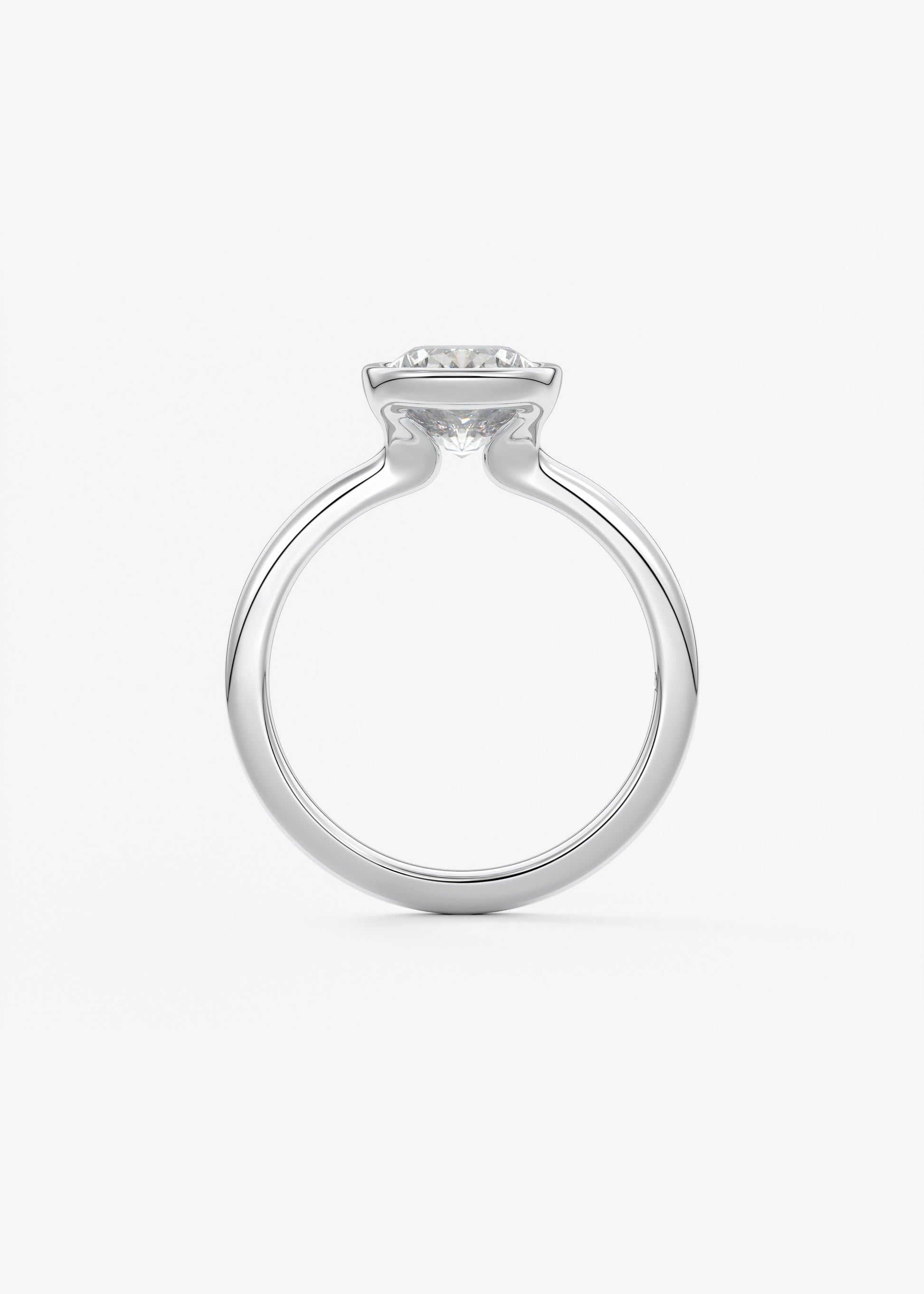 Oval Solitaire With Raised Basket Gallery Lab Grown Diamond Engagement Ring