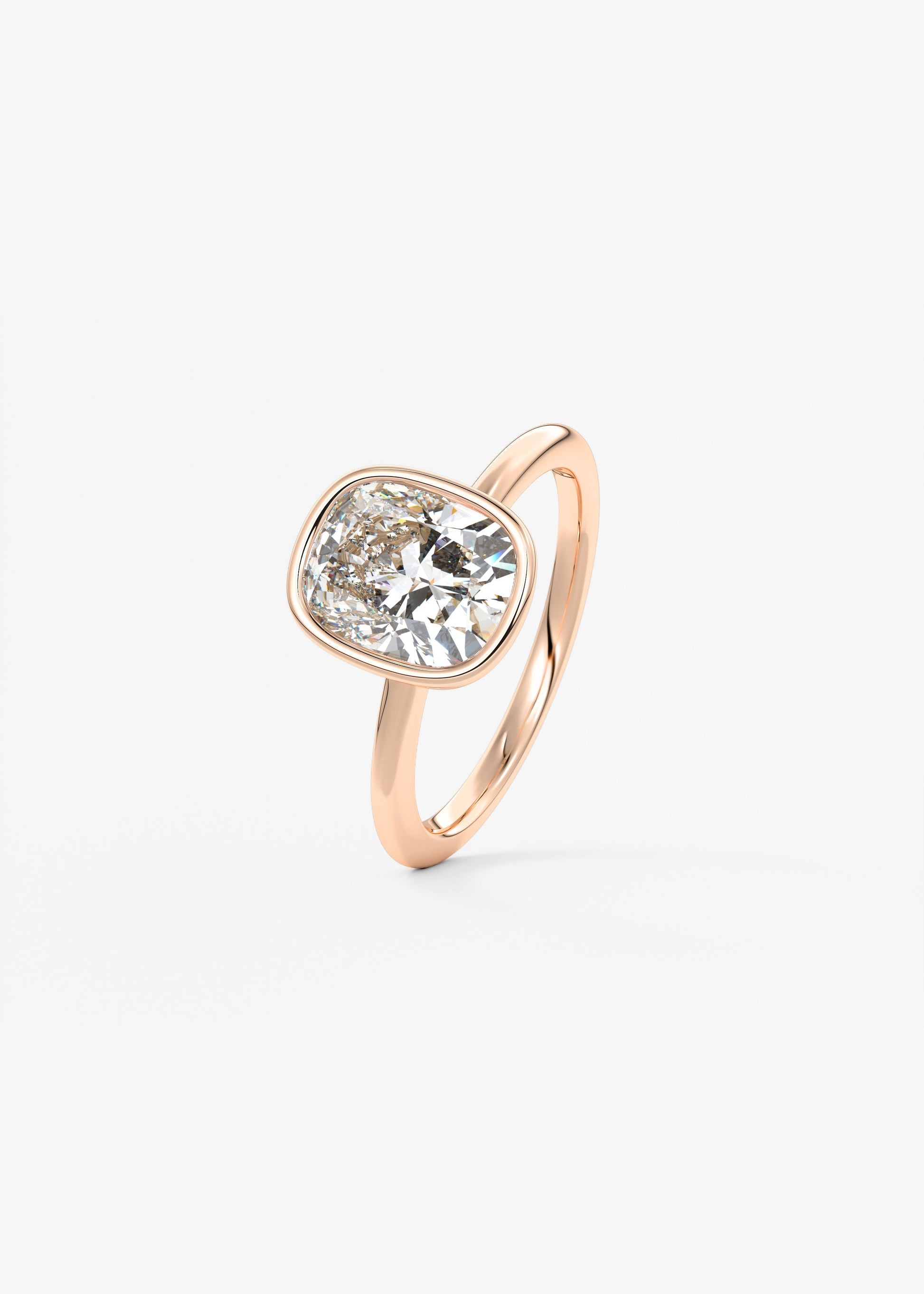 Oval Solitaire With Raised Basket Gallery Lab Grown Diamond Engagement Ring