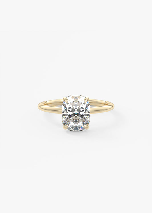 Oval Solitaire With Raised Basket Gallery Lab Grown Diamond Engagement Ring