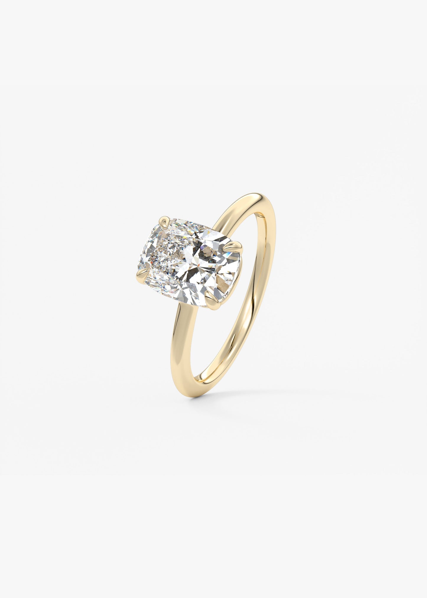 Oval Solitaire With Raised Basket Gallery Lab Grown Diamond Engagement Ring