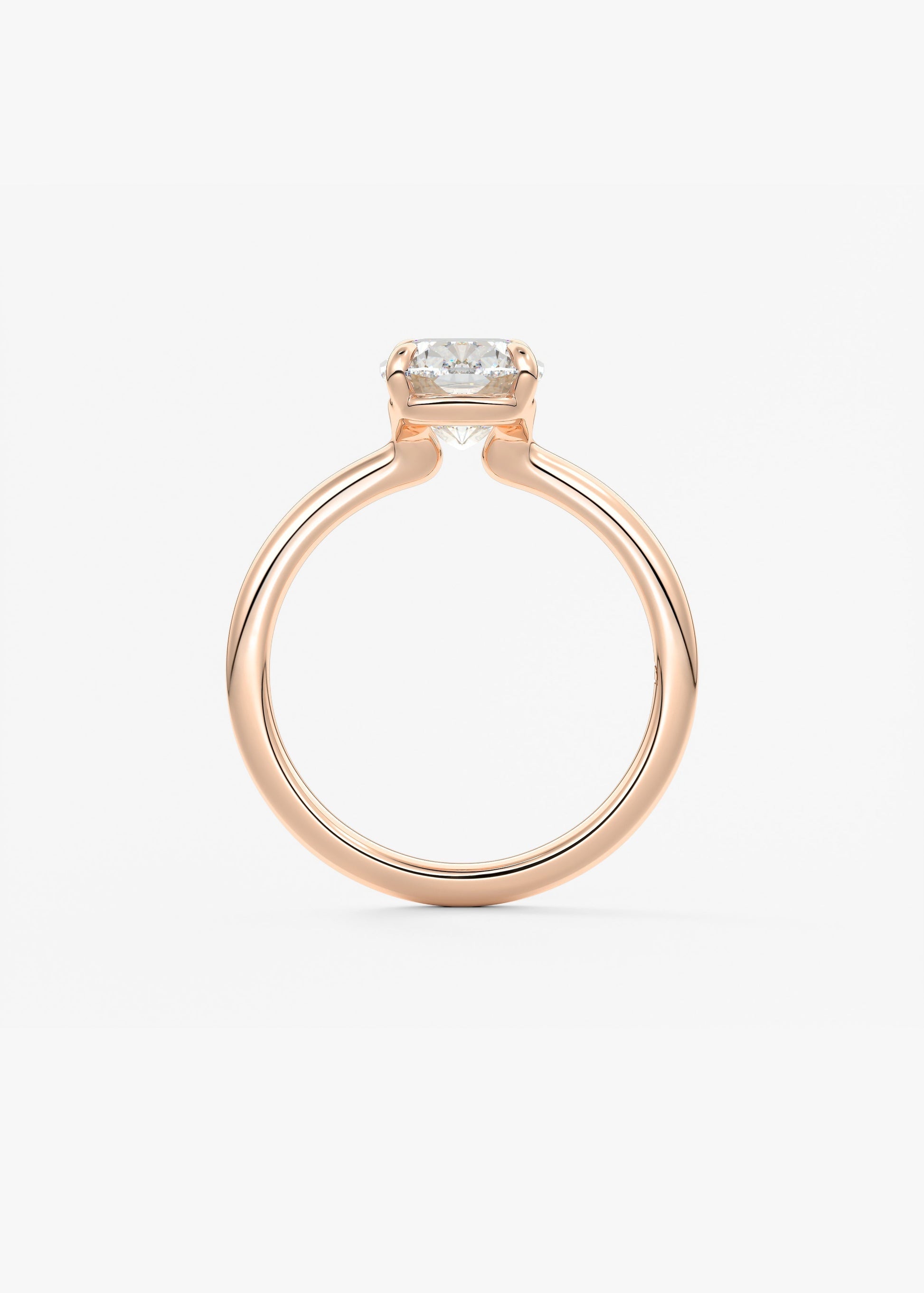 Oval Solitaire With Raised Basket Gallery Lab Grown Diamond Engagement Ring