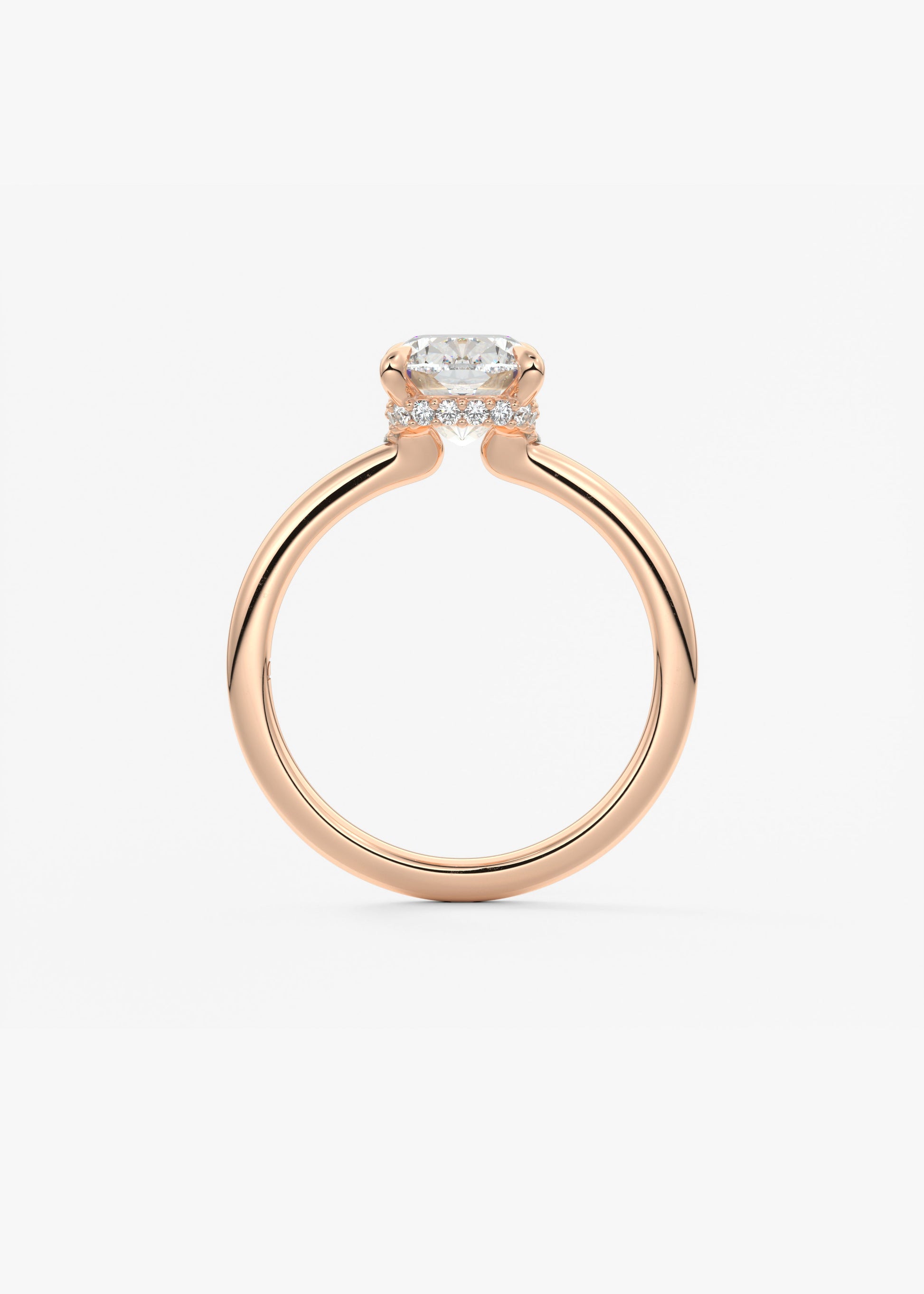 Oval Solitaire With Raised Basket Gallery Lab Grown Diamond Engagement Ring
