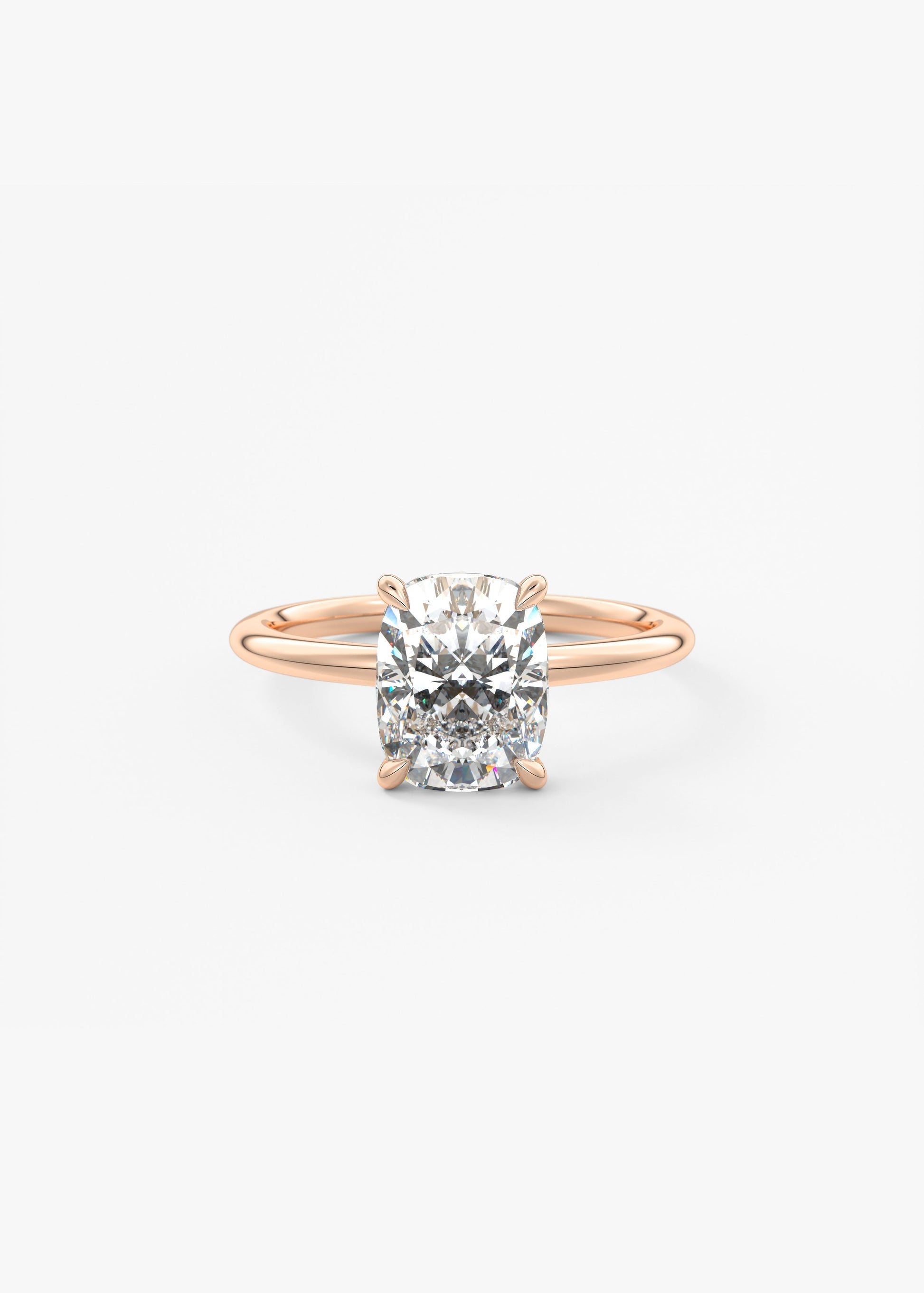 Oval Solitaire With Raised Basket Gallery Lab Grown Diamond Engagement Ring