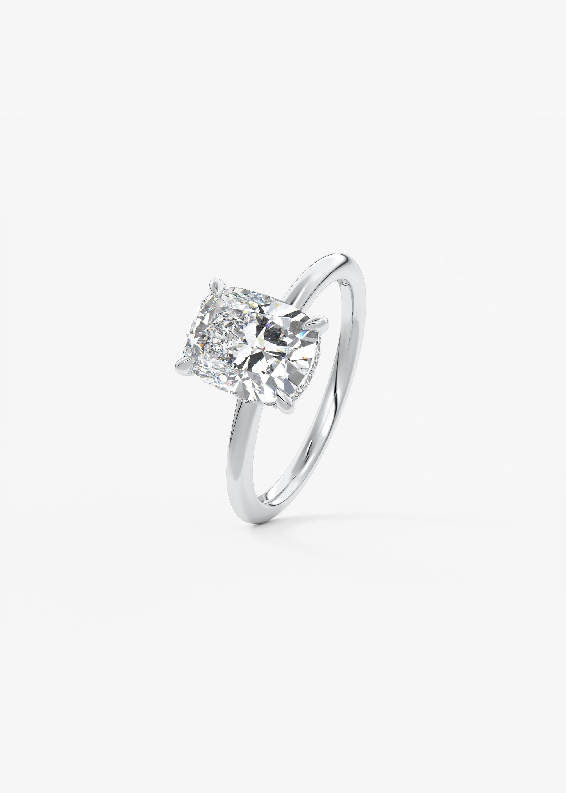Oval Solitaire With Raised Basket Gallery Lab Grown Diamond Engagement Ring
