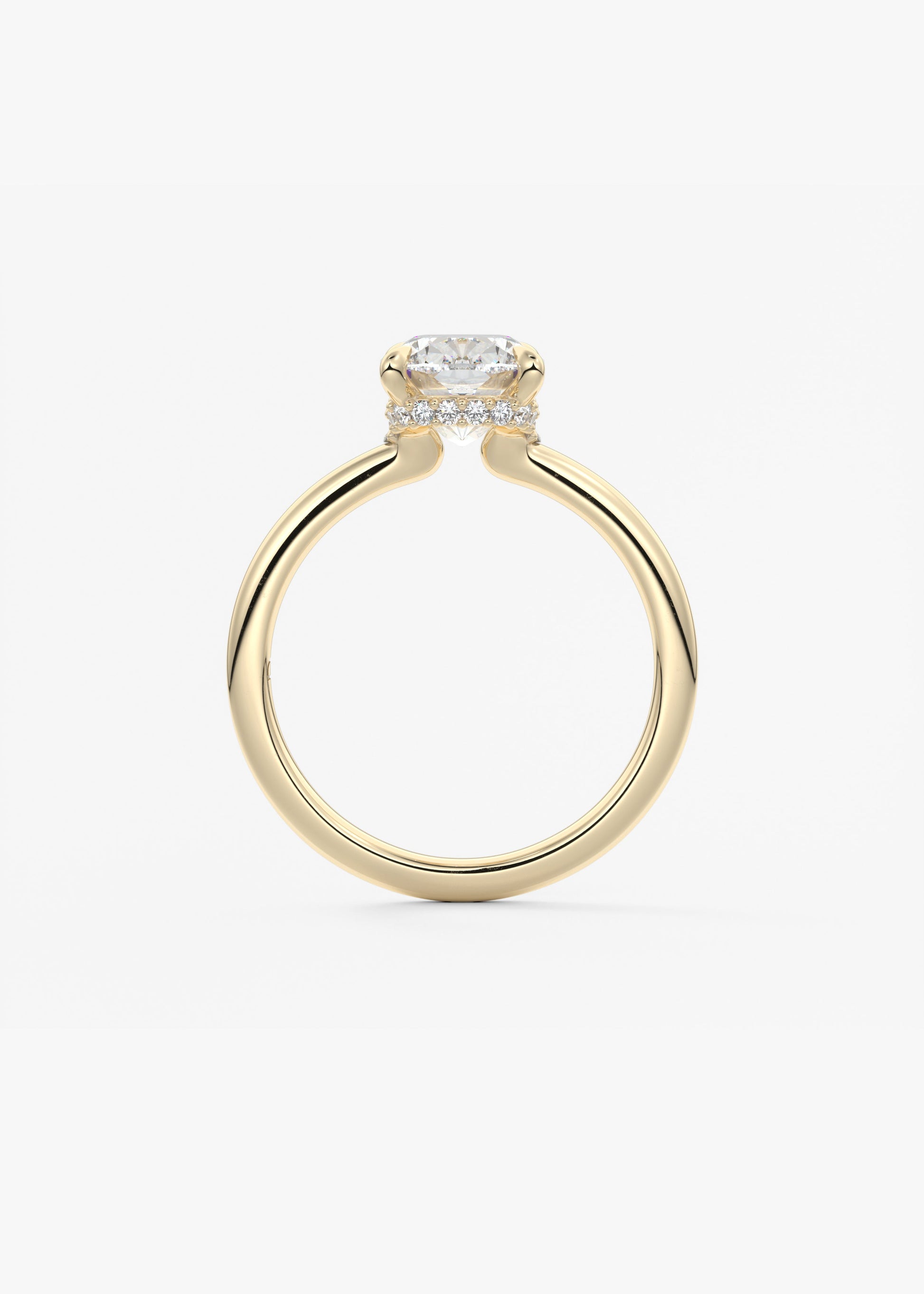 Oval Solitaire With Raised Basket Gallery Lab Grown Diamond Engagement Ring