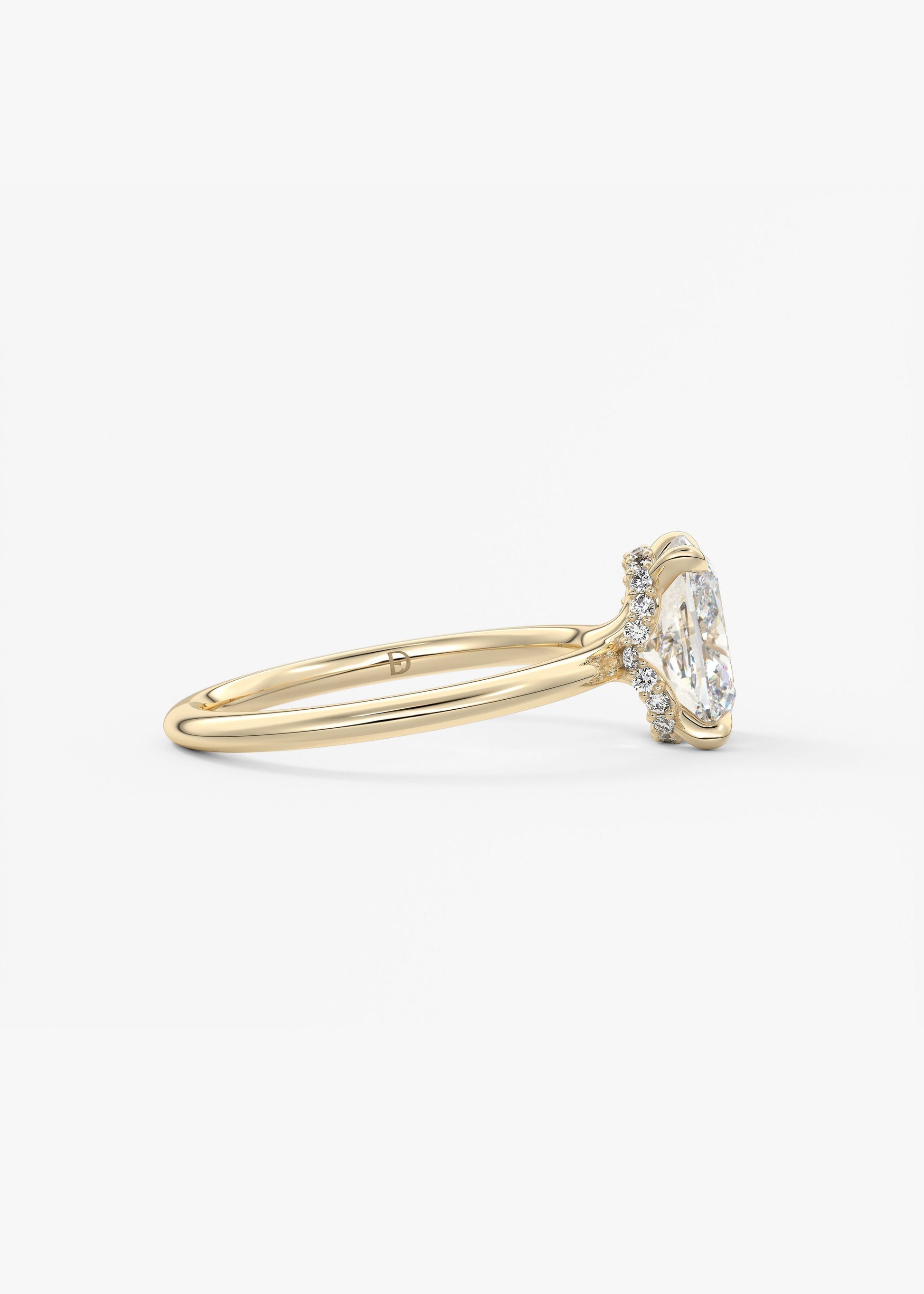 Oval Solitaire With Raised Basket Gallery Lab Grown Diamond Engagement Ring