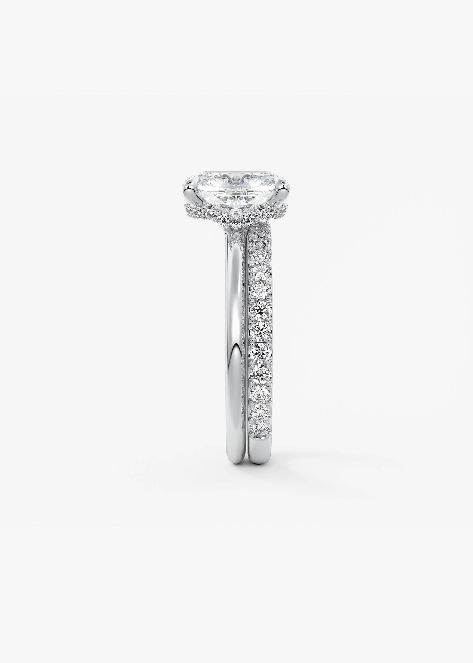Oval Solitaire With Raised Basket Gallery Lab Grown Diamond Engagement Ring