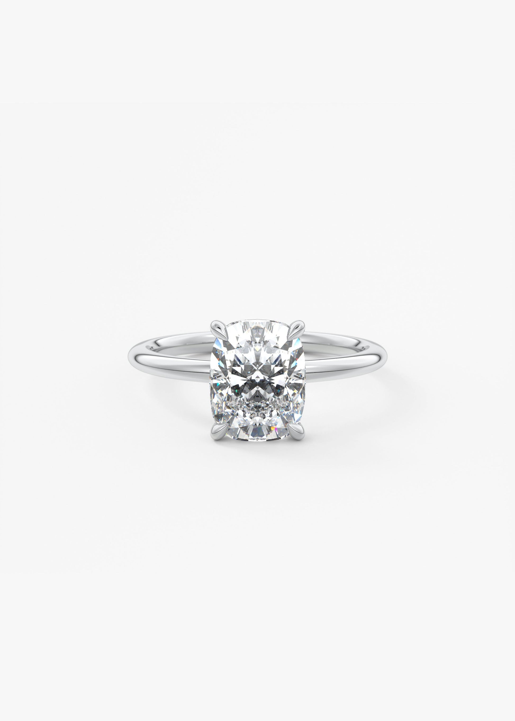 Oval Solitaire With Raised Basket Gallery Lab Grown Diamond Engagement Ring