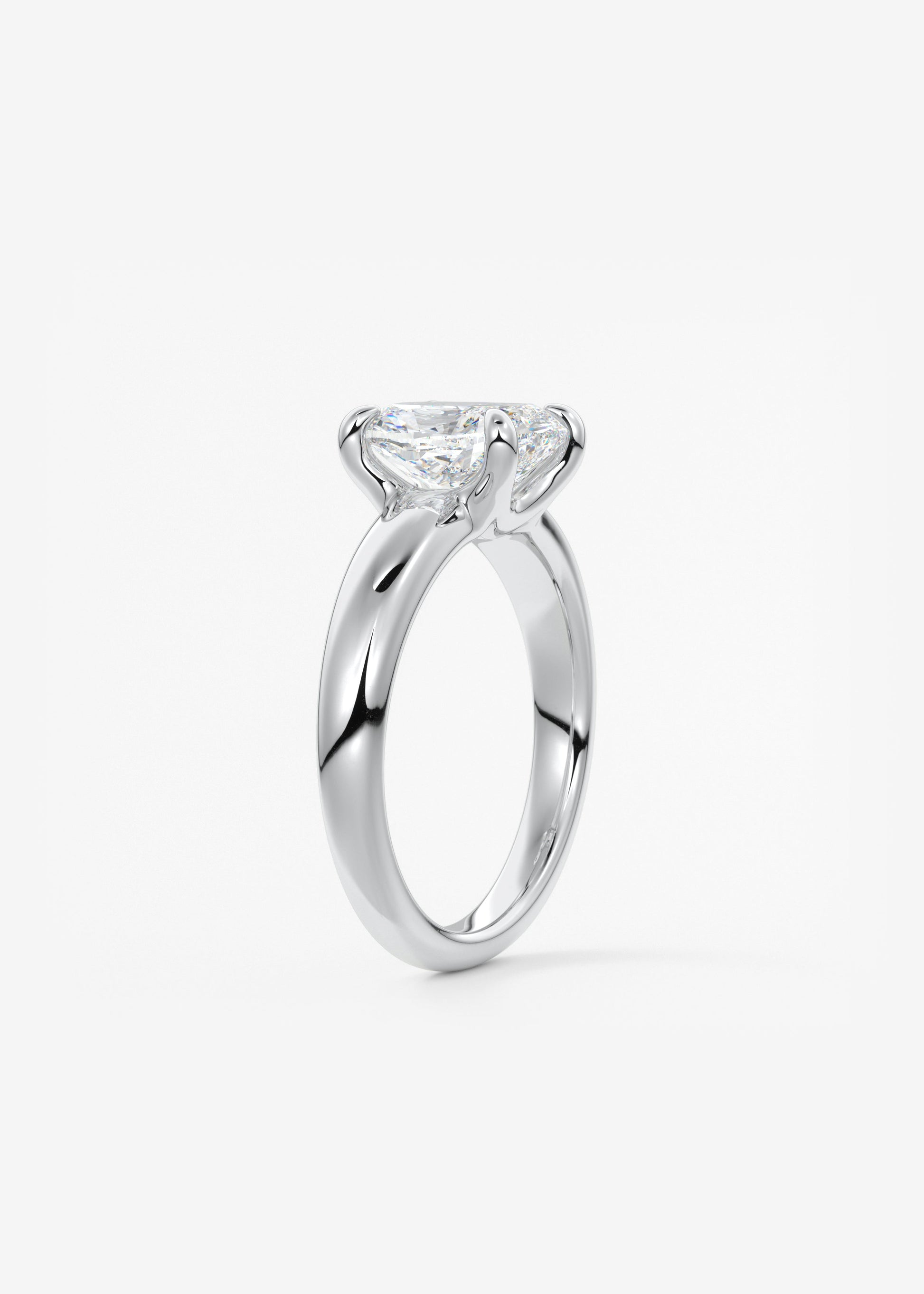 Oval Solitaire With Raised Basket Gallery Lab Grown Diamond Engagement Ring