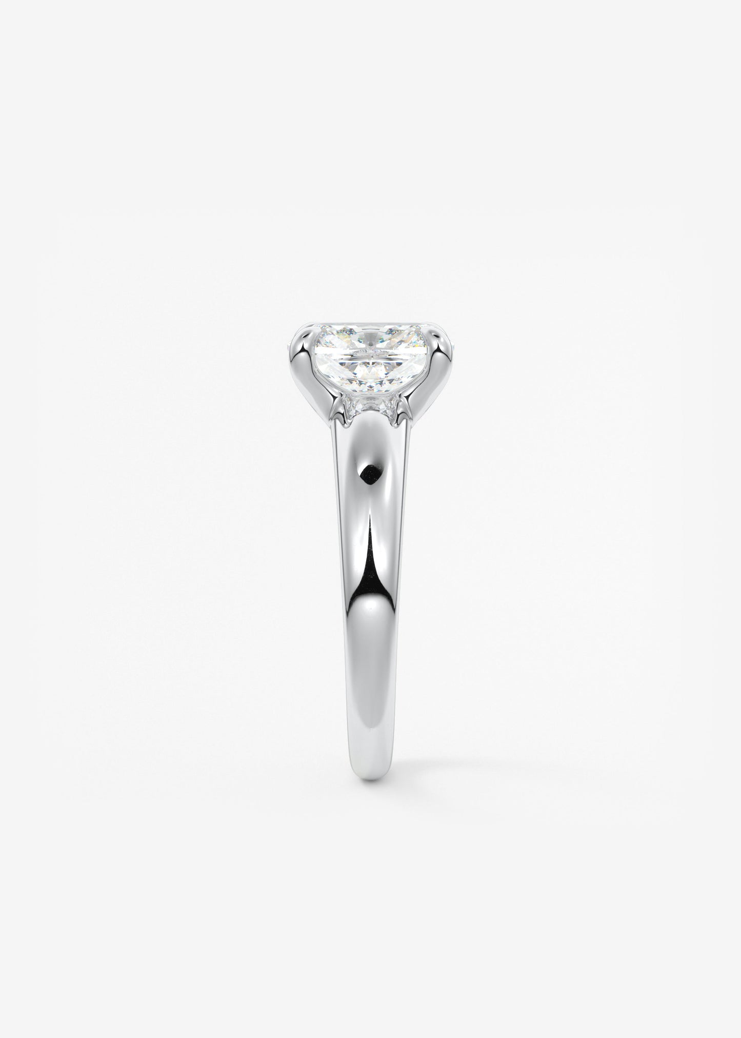 Oval Solitaire With Raised Basket Gallery Lab Grown Diamond Engagement Ring