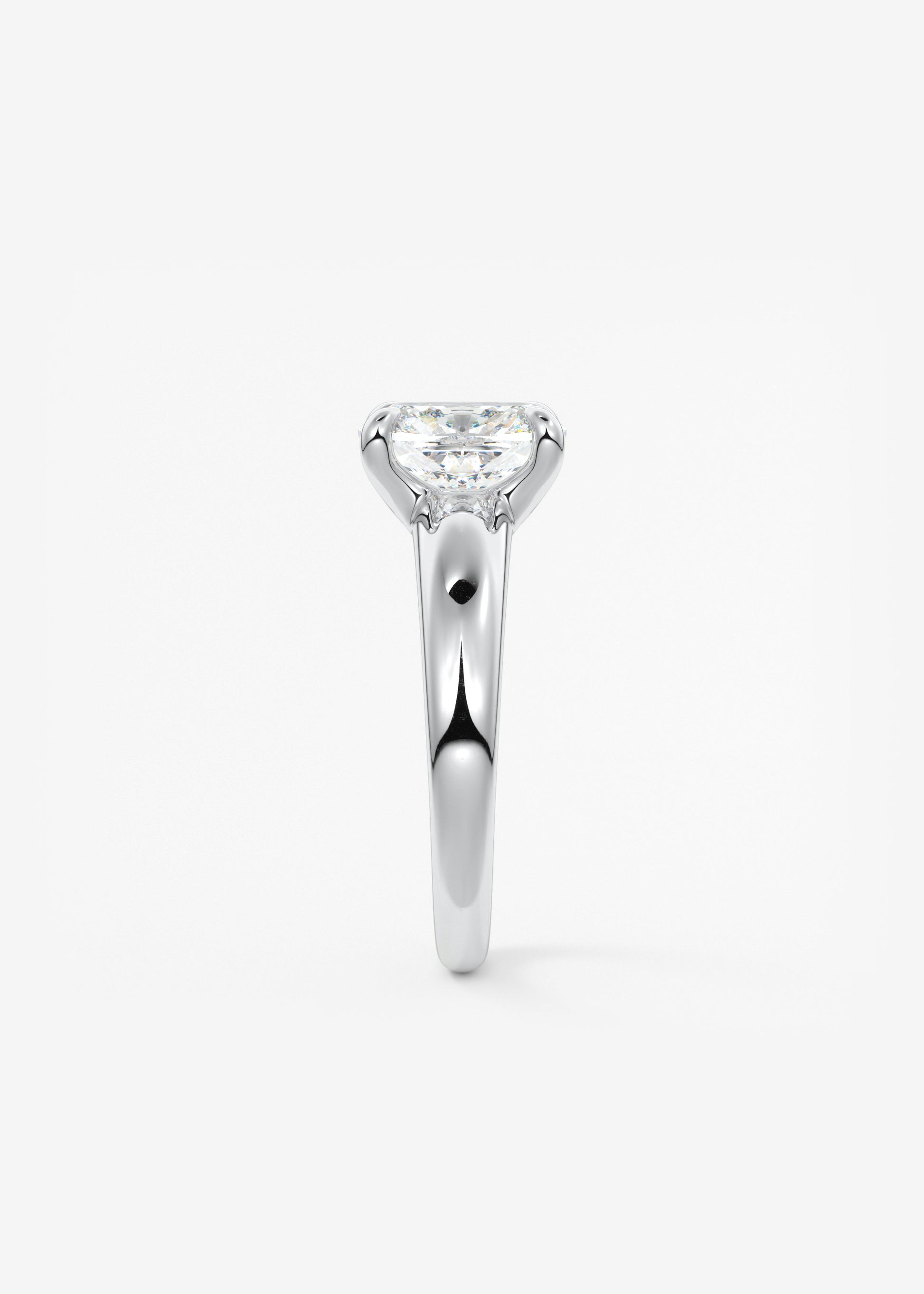 Oval Solitaire With Raised Basket Gallery Lab Grown Diamond Engagement Ring