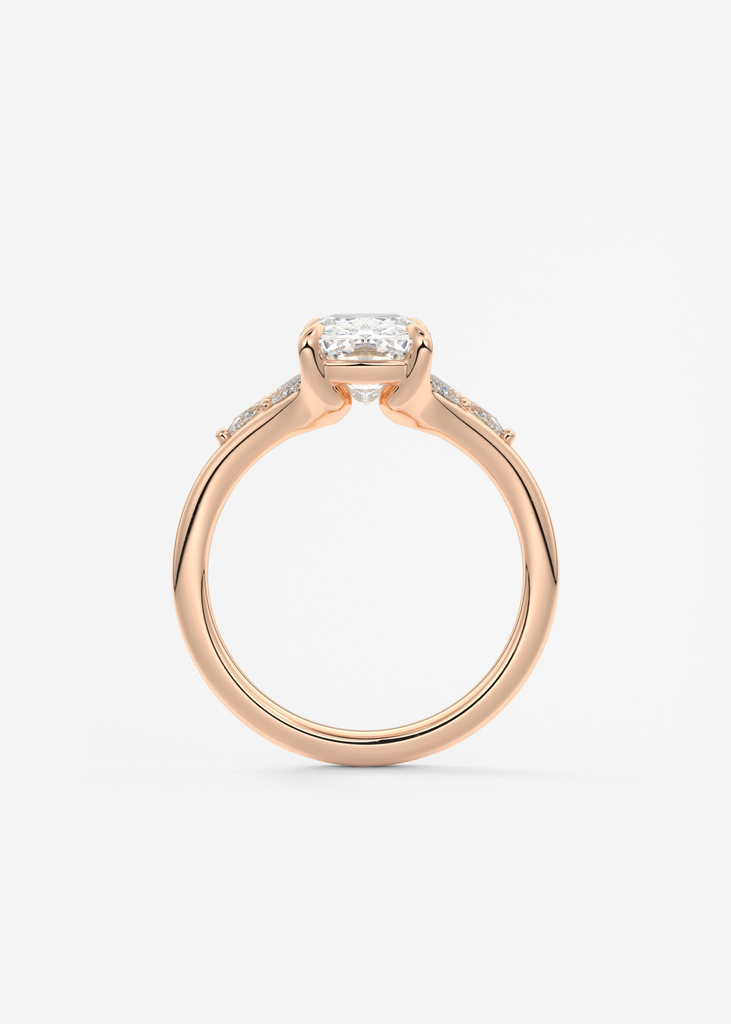 Oval Solitaire With Raised Basket Gallery Lab Grown Diamond Engagement Ring