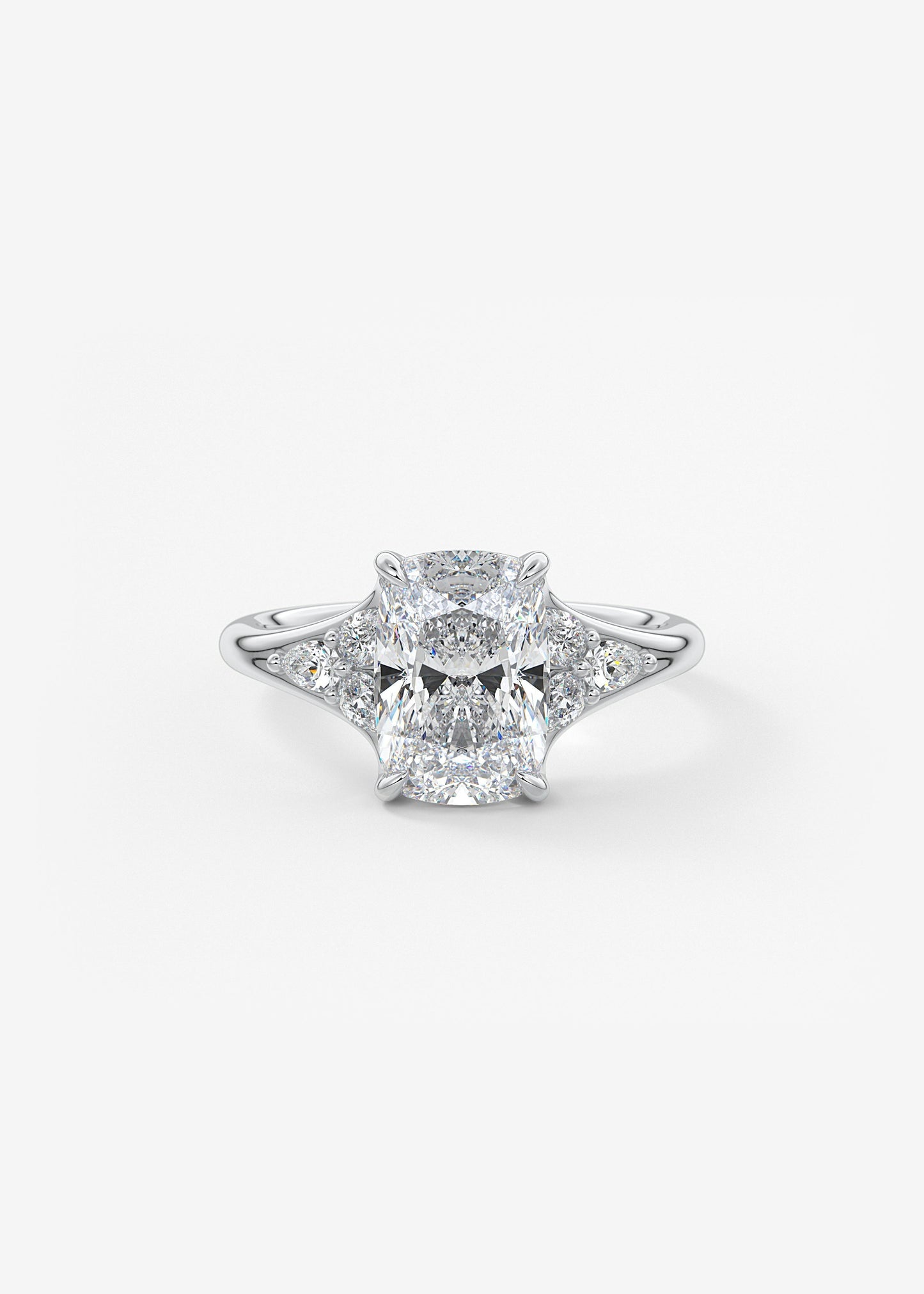 Oval Solitaire With Raised Basket Gallery Lab Grown Diamond Engagement Ring