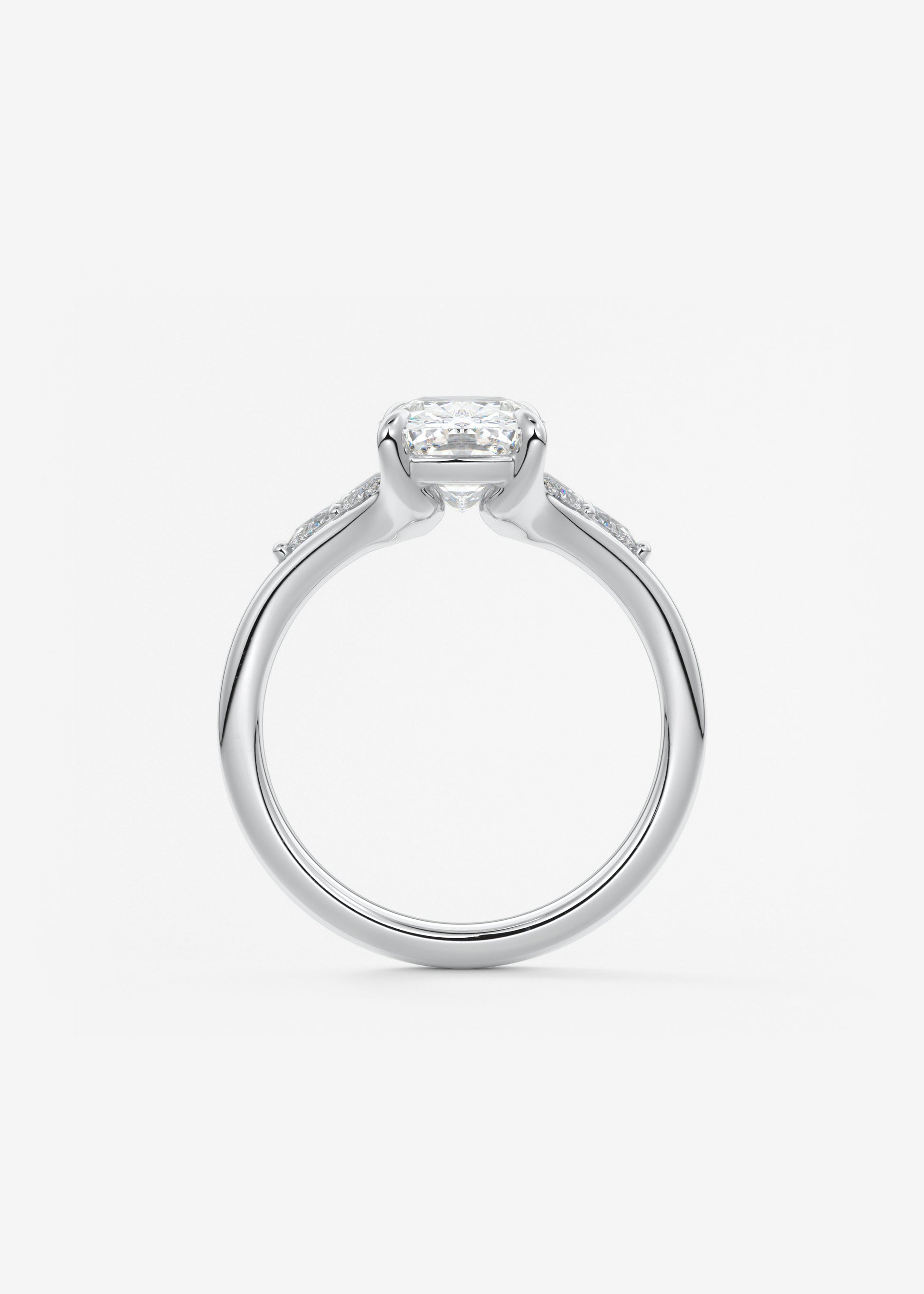 Oval Solitaire With Raised Basket Gallery Lab Grown Diamond Engagement Ring