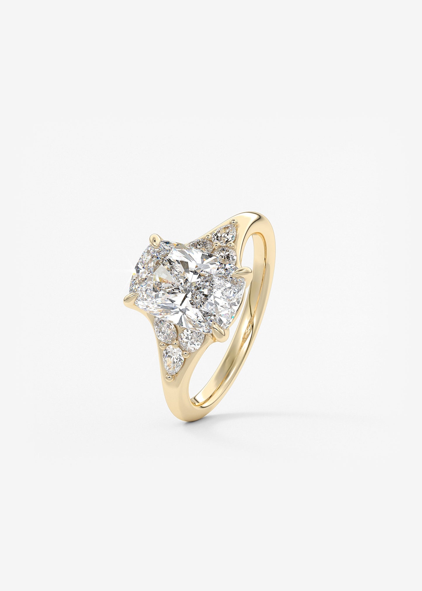 Oval Solitaire With Raised Basket Gallery Lab Grown Diamond Engagement Ring