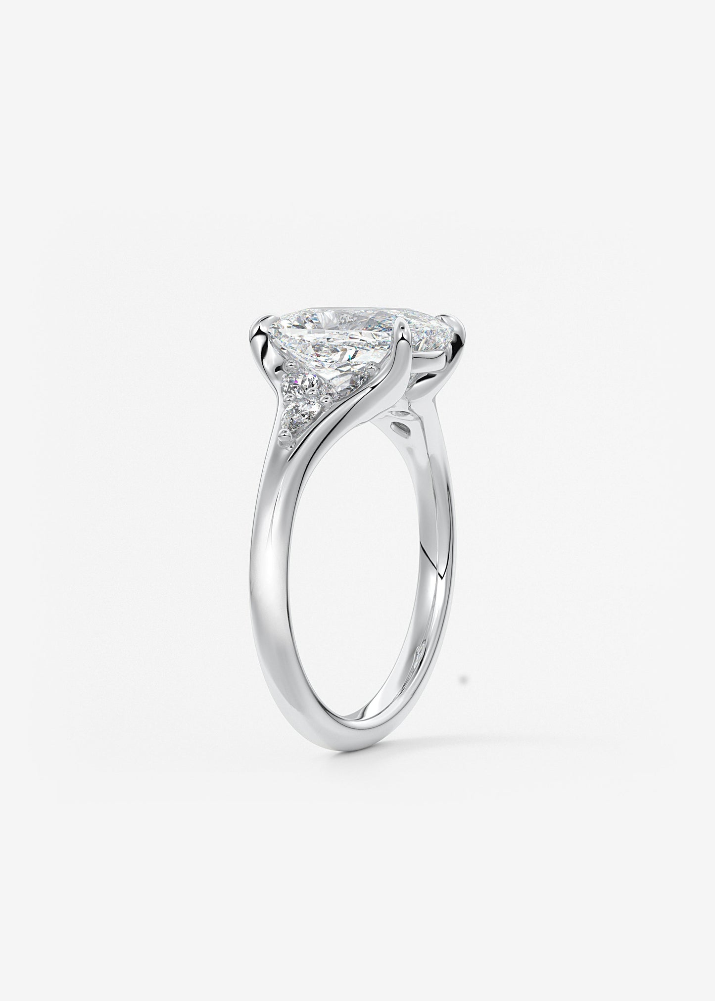 Oval Solitaire With Raised Basket Gallery Lab Grown Diamond Engagement Ring