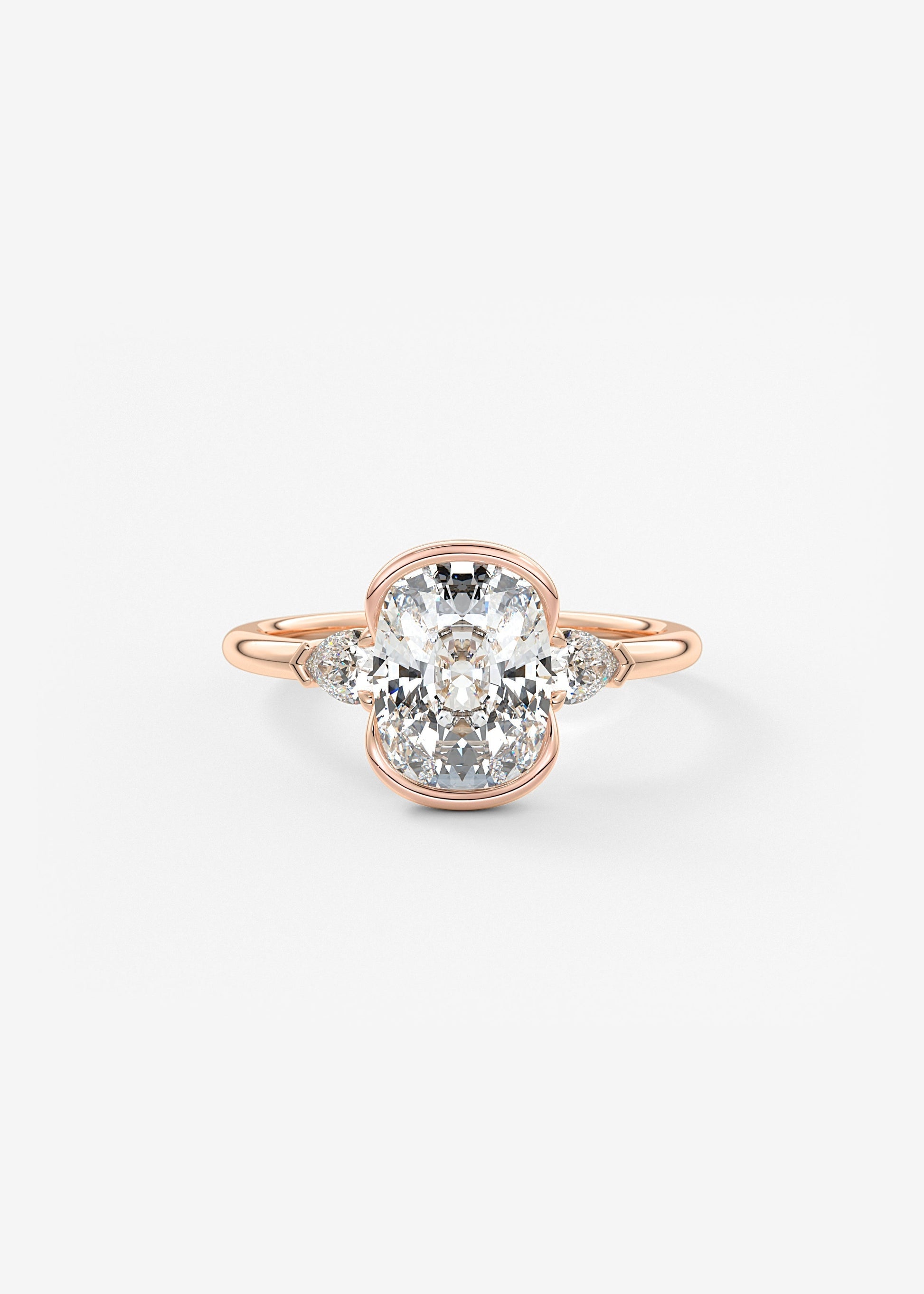Oval Solitaire With Raised Basket Gallery Lab Grown Diamond Engagement Ring