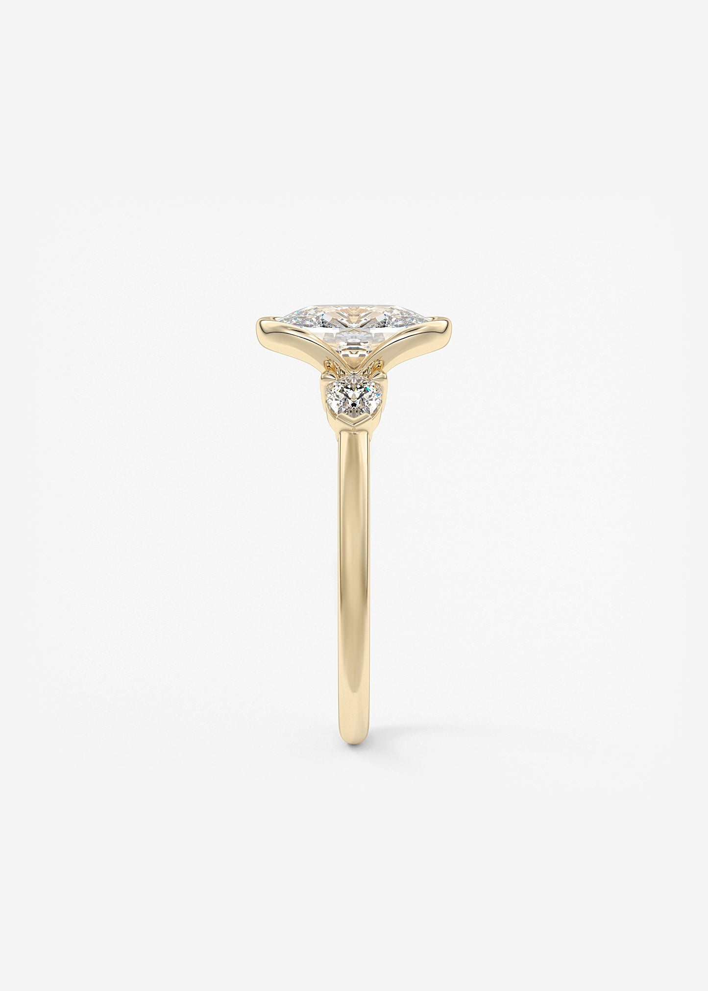 Oval Solitaire With Raised Basket Gallery Lab Grown Diamond Engagement Ring