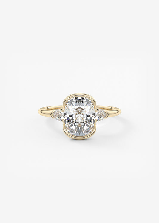 Oval Solitaire With Raised Basket Gallery Lab Grown Diamond Engagement Ring