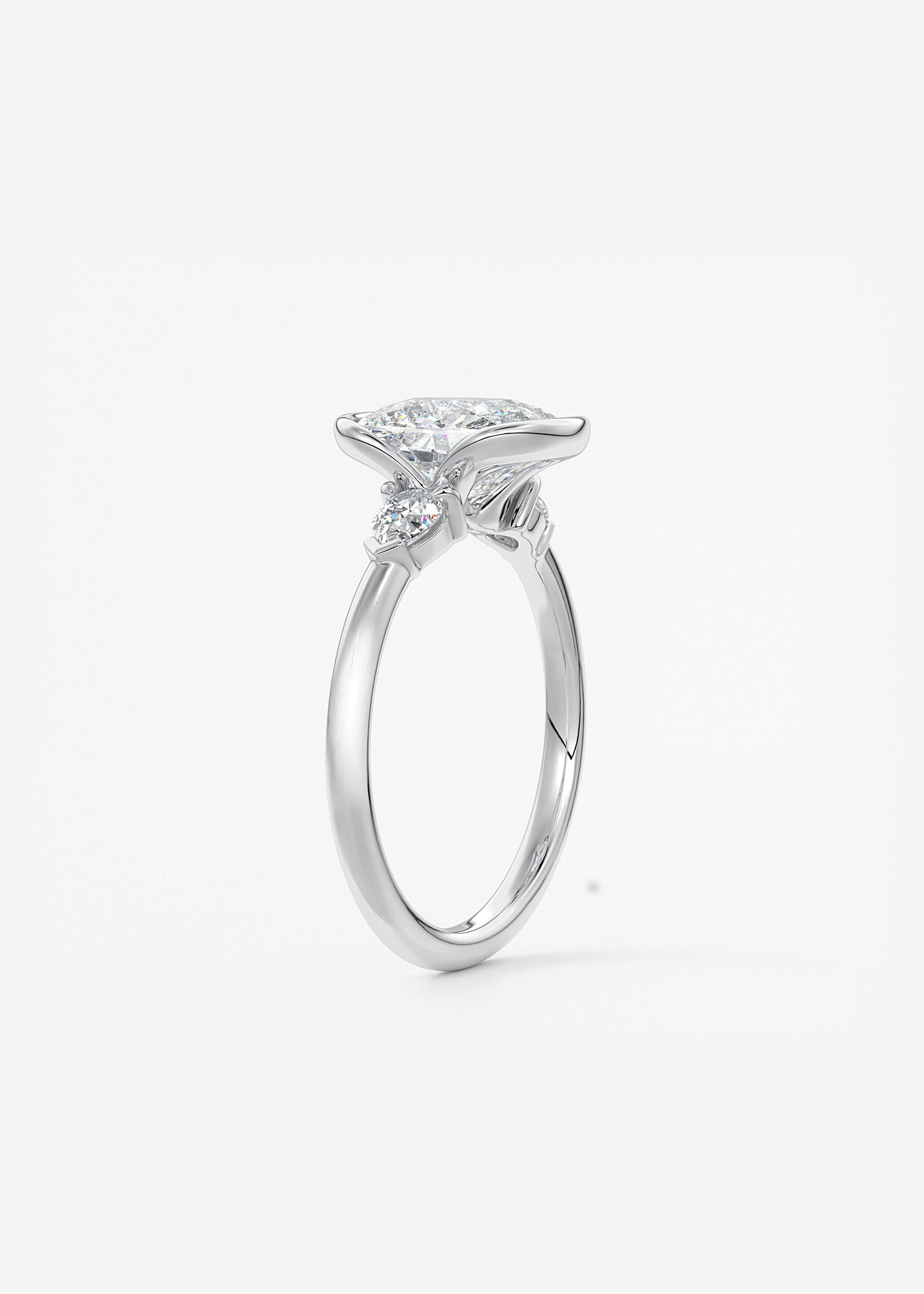 Oval Solitaire With Raised Basket Gallery Lab Grown Diamond Engagement Ring