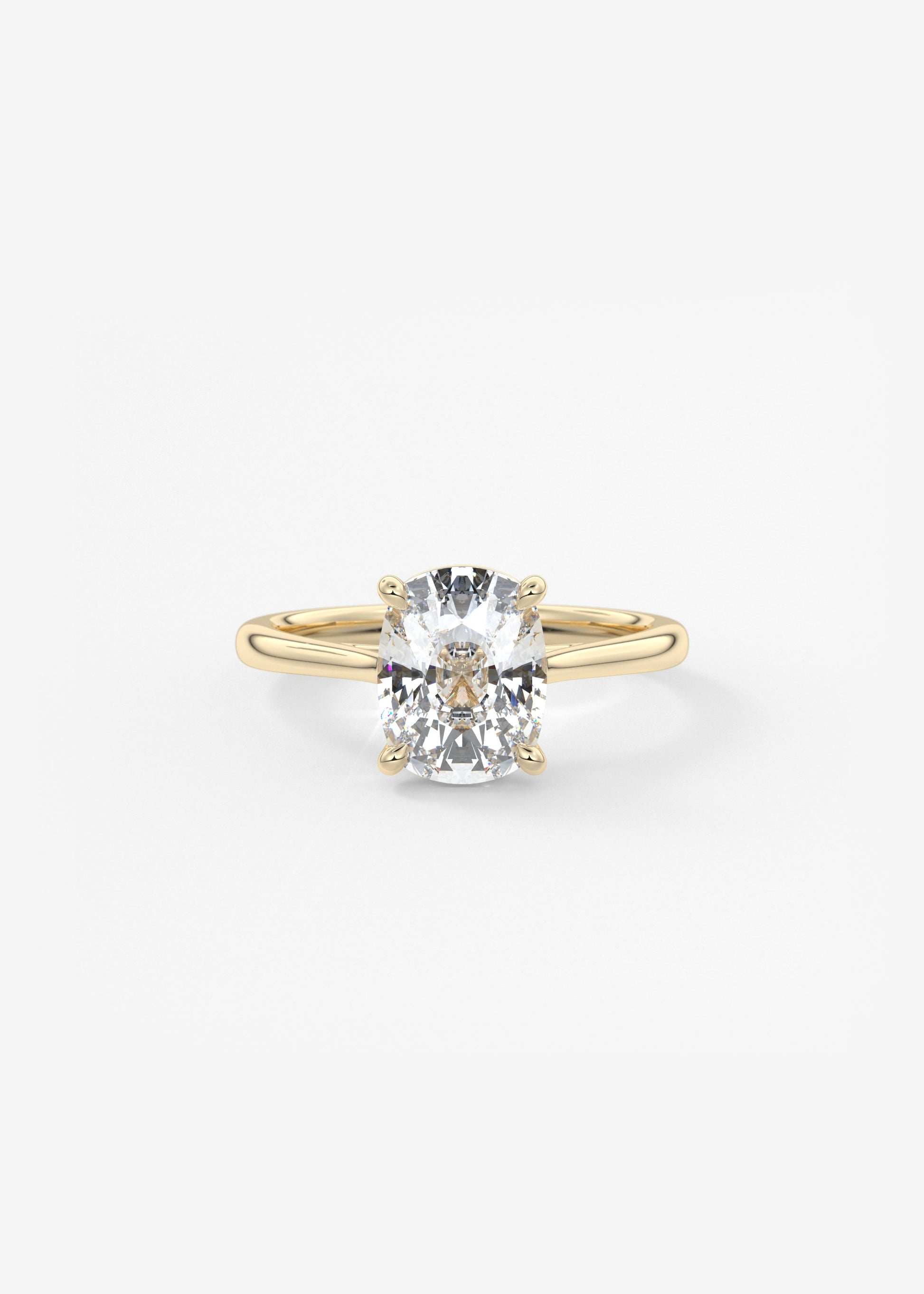 Oval Solitaire With Raised Basket Gallery Lab Grown Diamond Engagement Ring