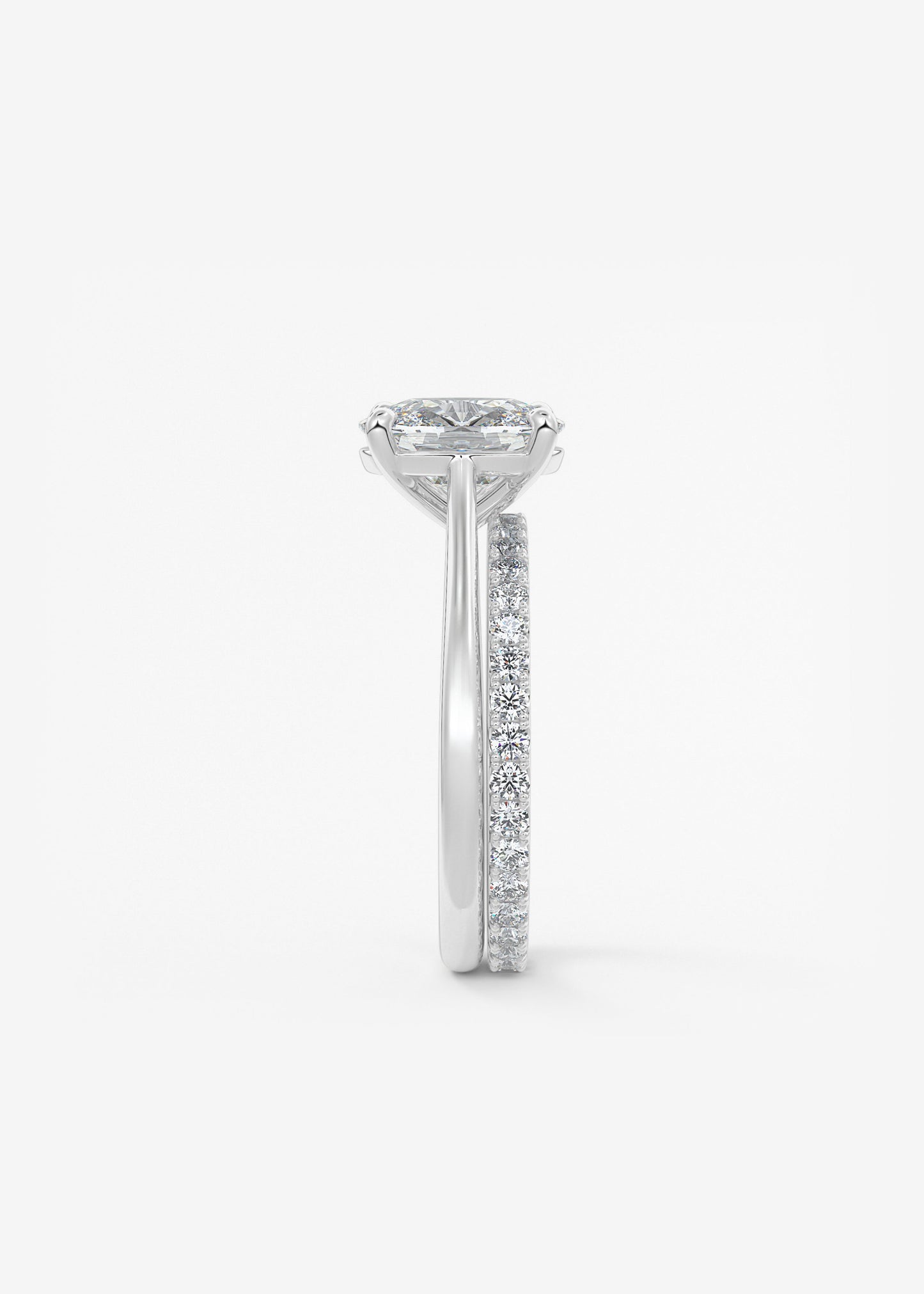 Oval Solitaire With Raised Basket Gallery Lab Grown Diamond Engagement Ring