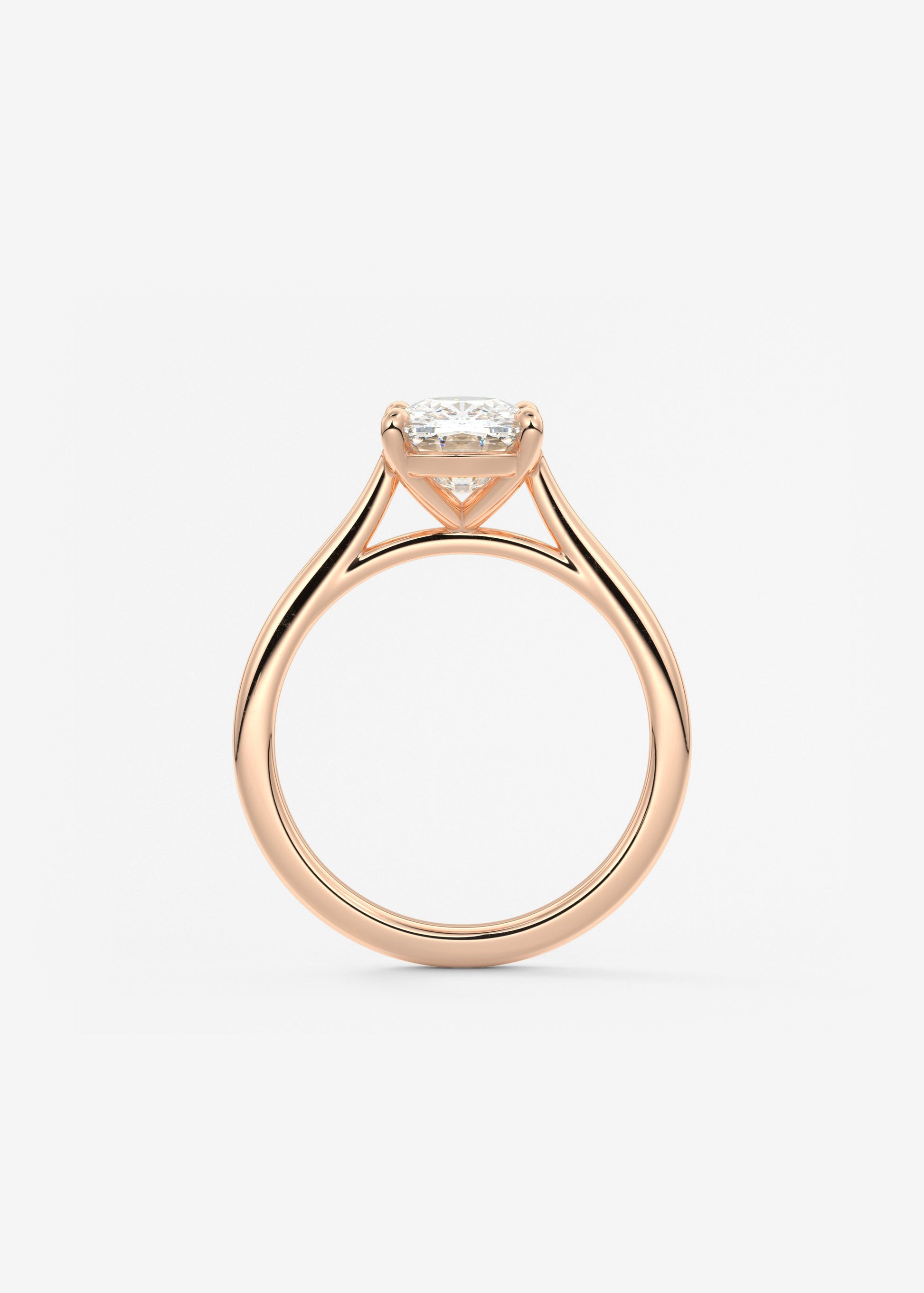 Oval Solitaire With Raised Basket Gallery Lab Grown Diamond Engagement Ring
