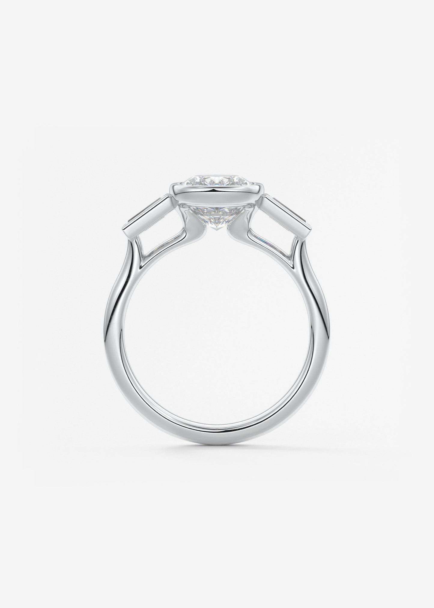 Oval Solitaire With Raised Basket Gallery Lab Grown Diamond Engagement Ring