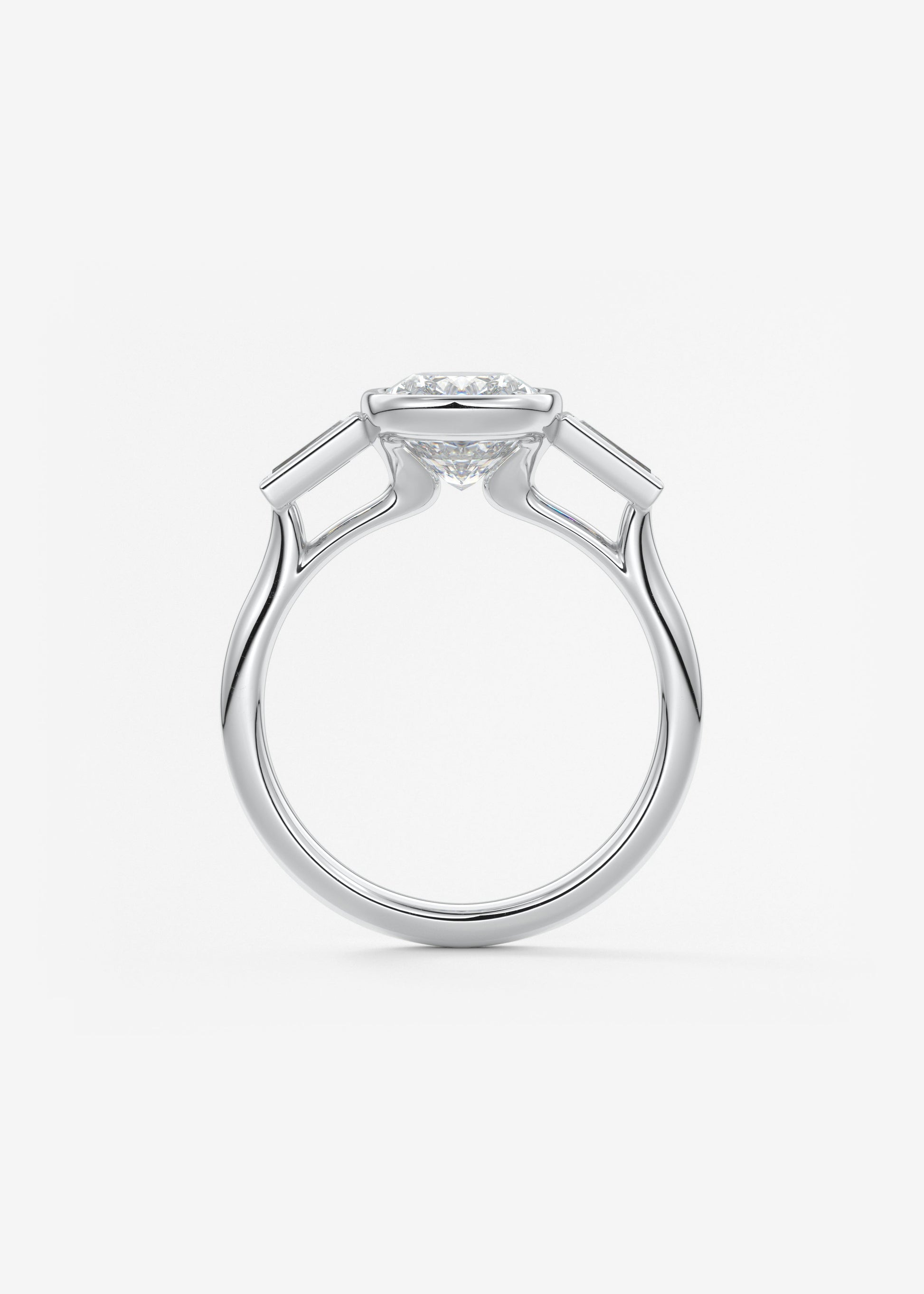 Oval Solitaire With Raised Basket Gallery Lab Grown Diamond Engagement Ring