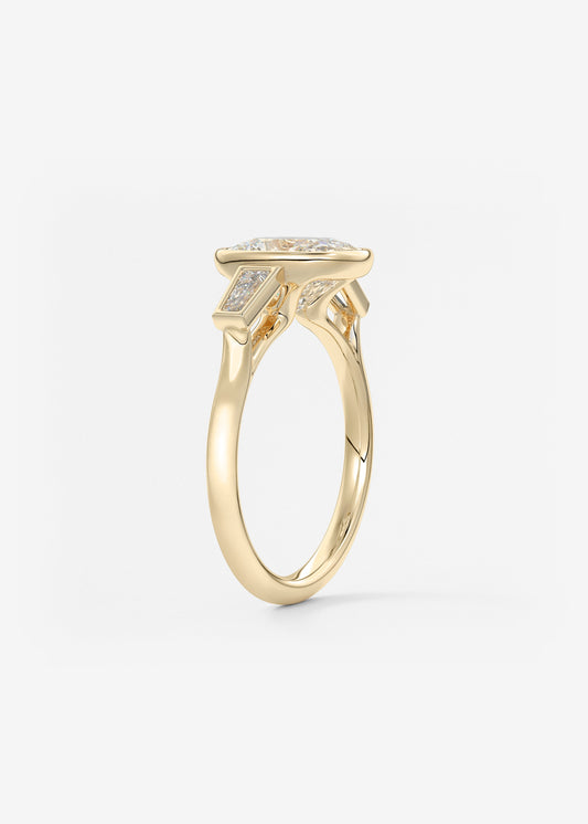 Oval Solitaire With Raised Basket Gallery Lab Grown Diamond Engagement Ring