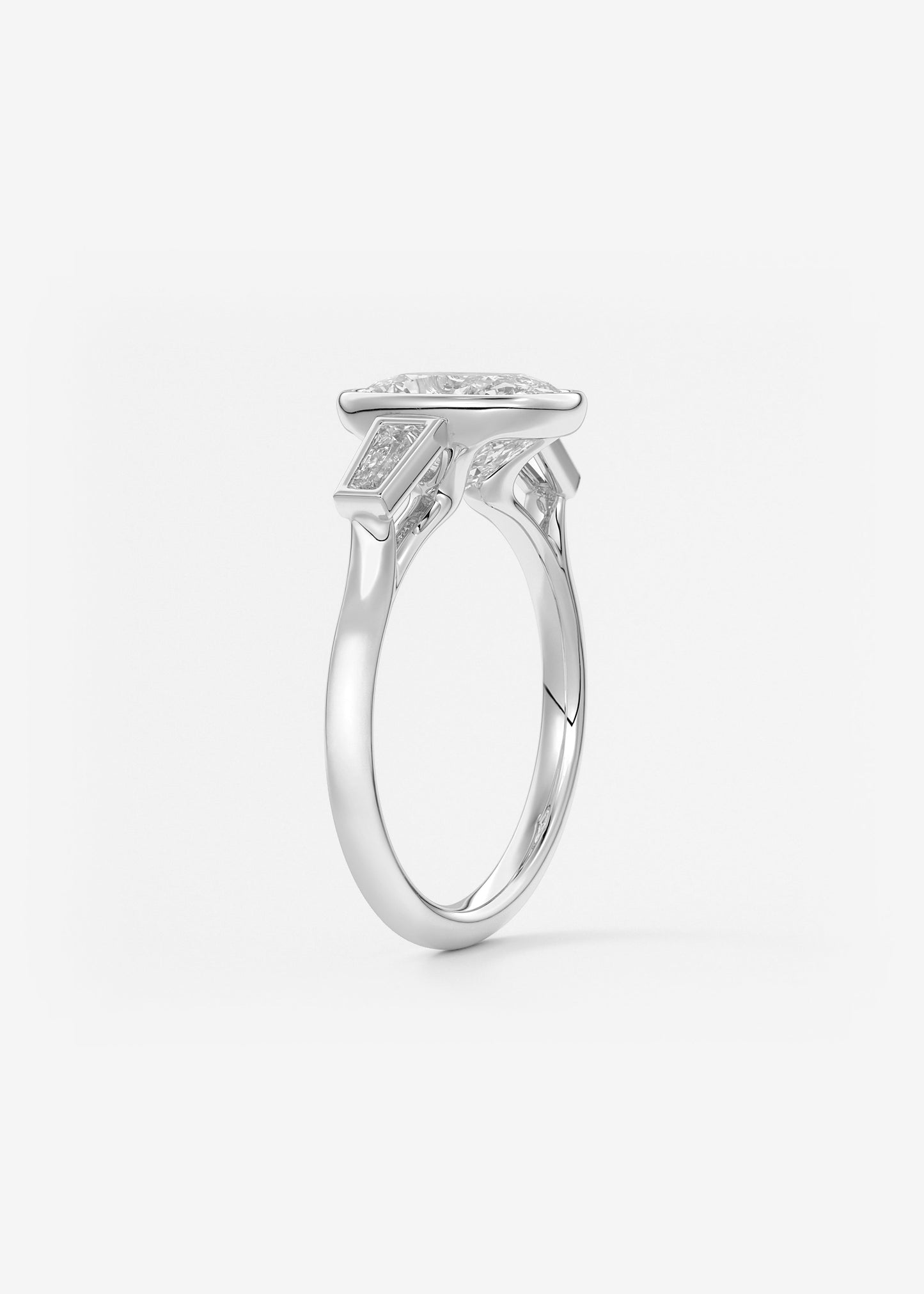 Oval Solitaire With Raised Basket Gallery Lab Grown Diamond Engagement Ring