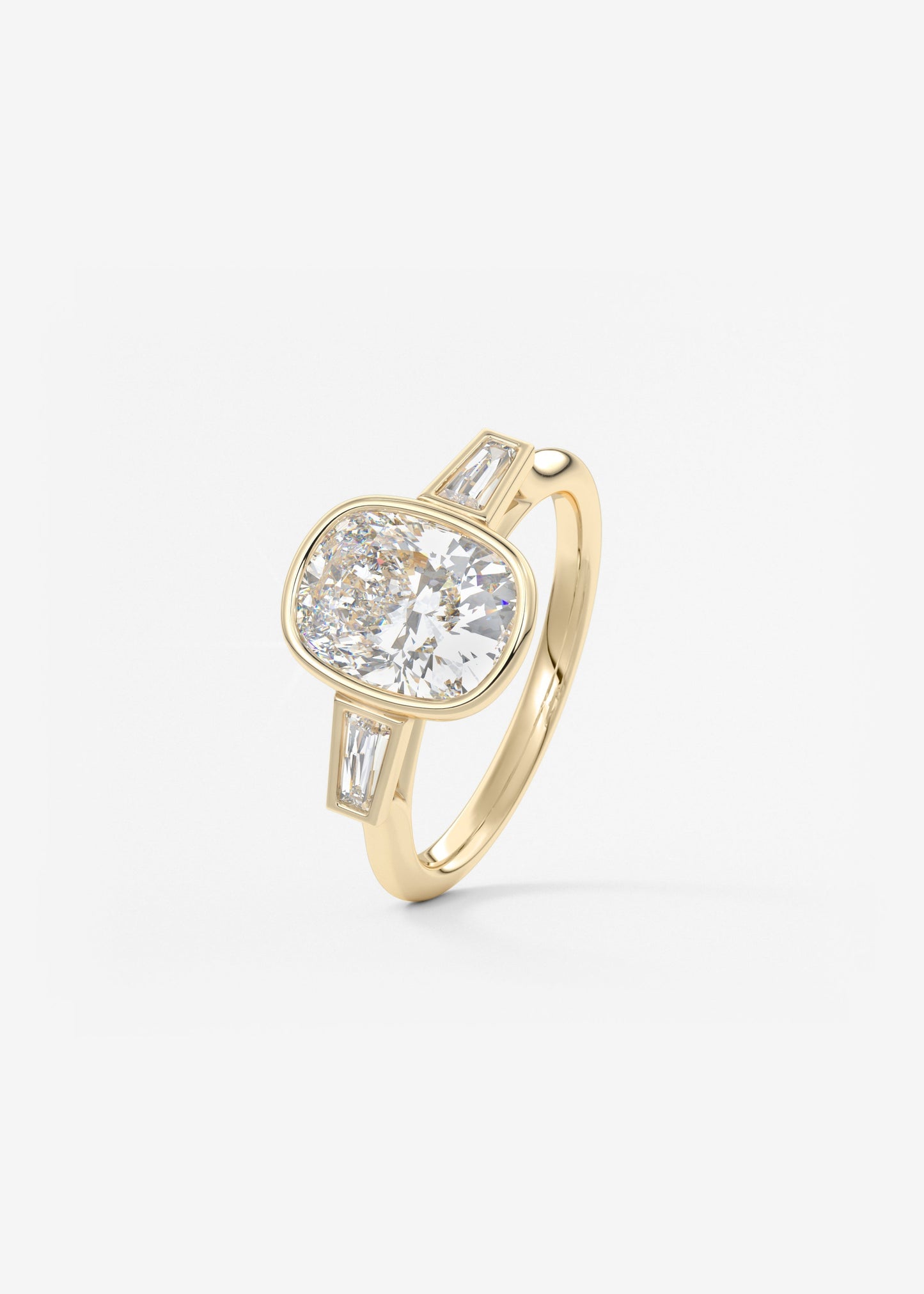 Oval Solitaire With Raised Basket Gallery Lab Grown Diamond Engagement Ring