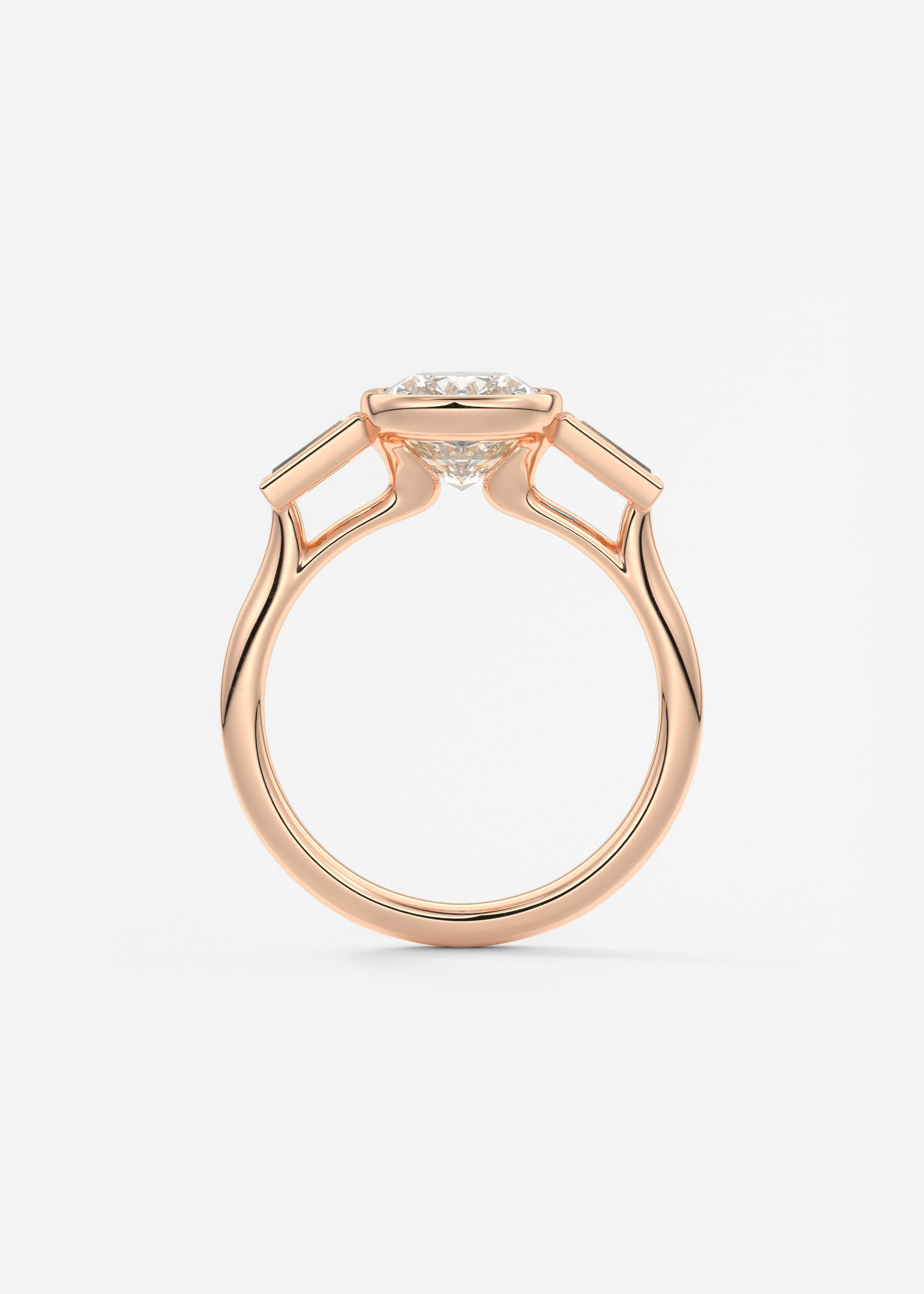 Oval Solitaire With Raised Basket Gallery Lab Grown Diamond Engagement Ring