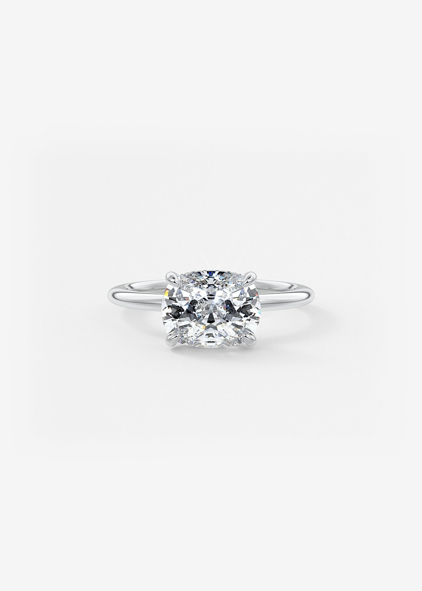 Oval Solitaire With Raised Basket Gallery Lab Grown Diamond Engagement Ring