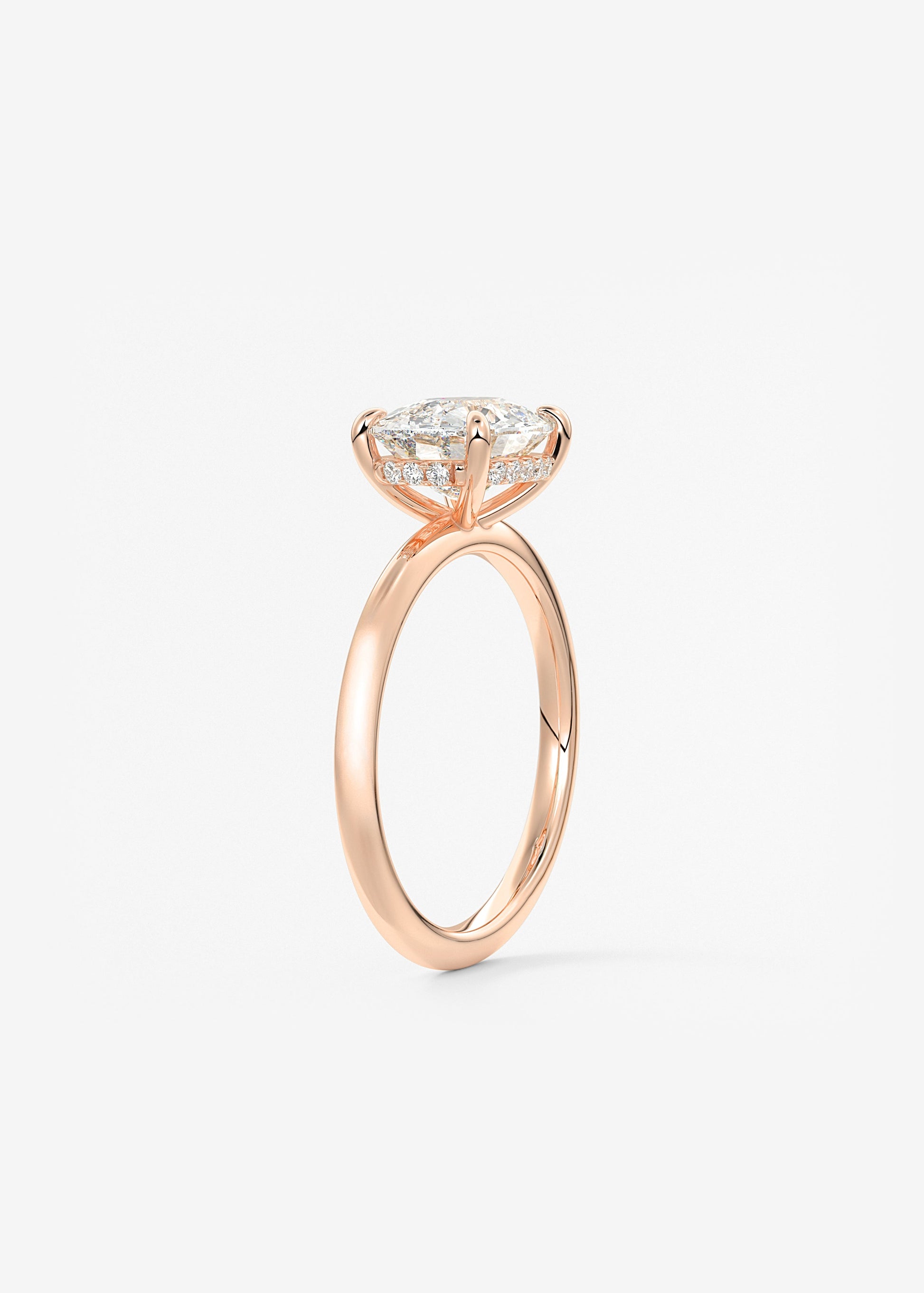 Oval Solitaire With Raised Basket Gallery Lab Grown Diamond Engagement Ring