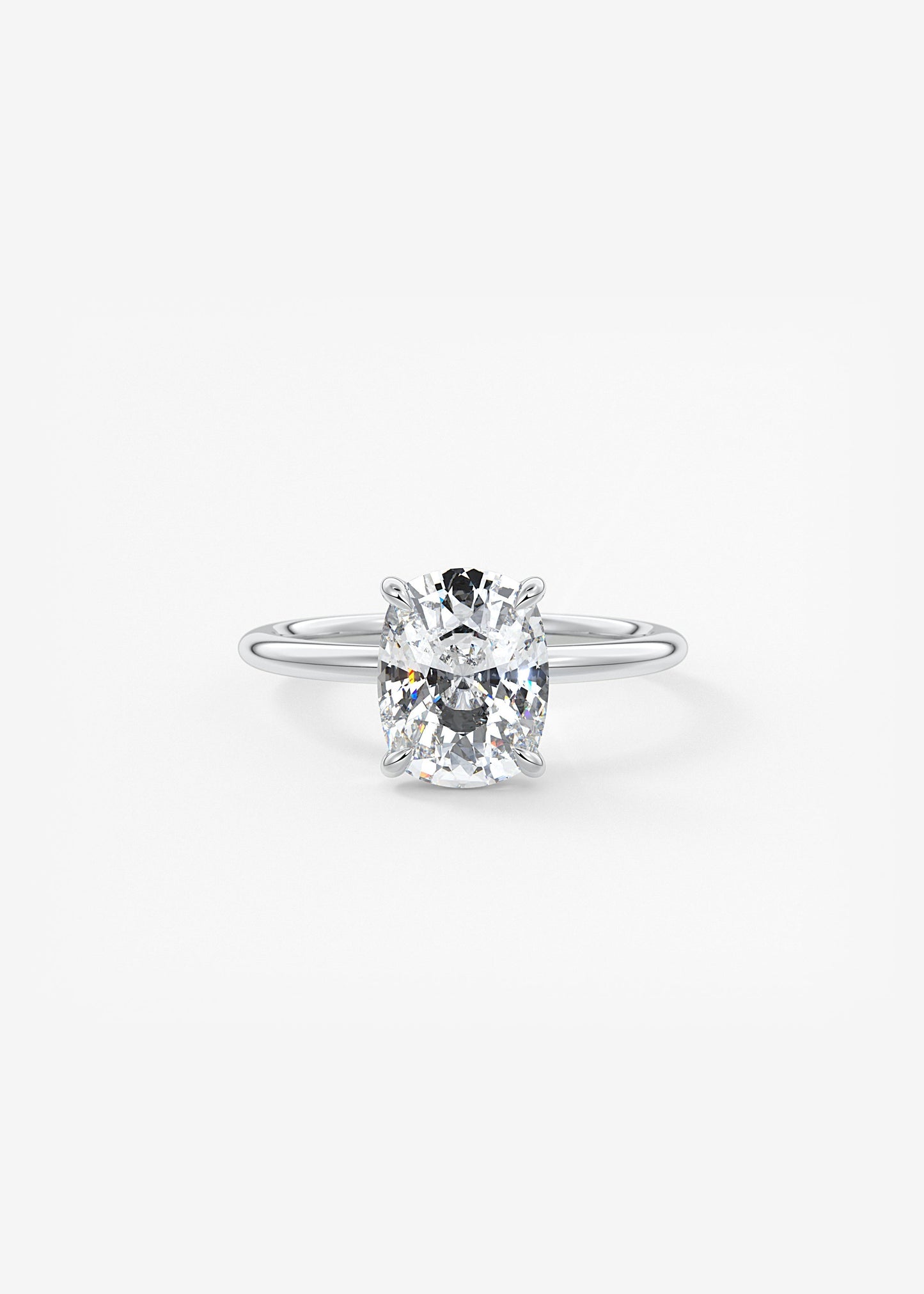 Oval Solitaire With Raised Basket Gallery Lab Grown Diamond Engagement Ring