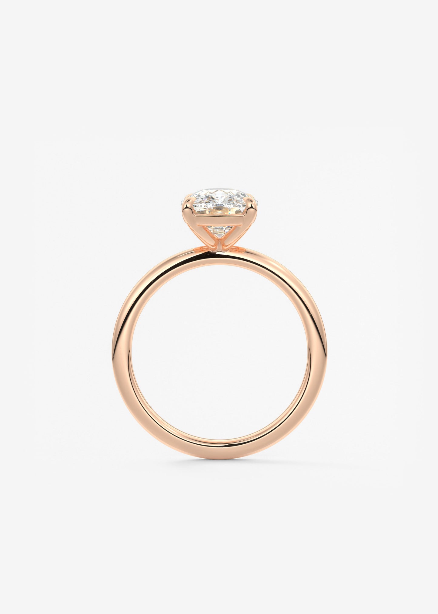 Oval Solitaire With Raised Basket Gallery Lab Grown Diamond Engagement Ring