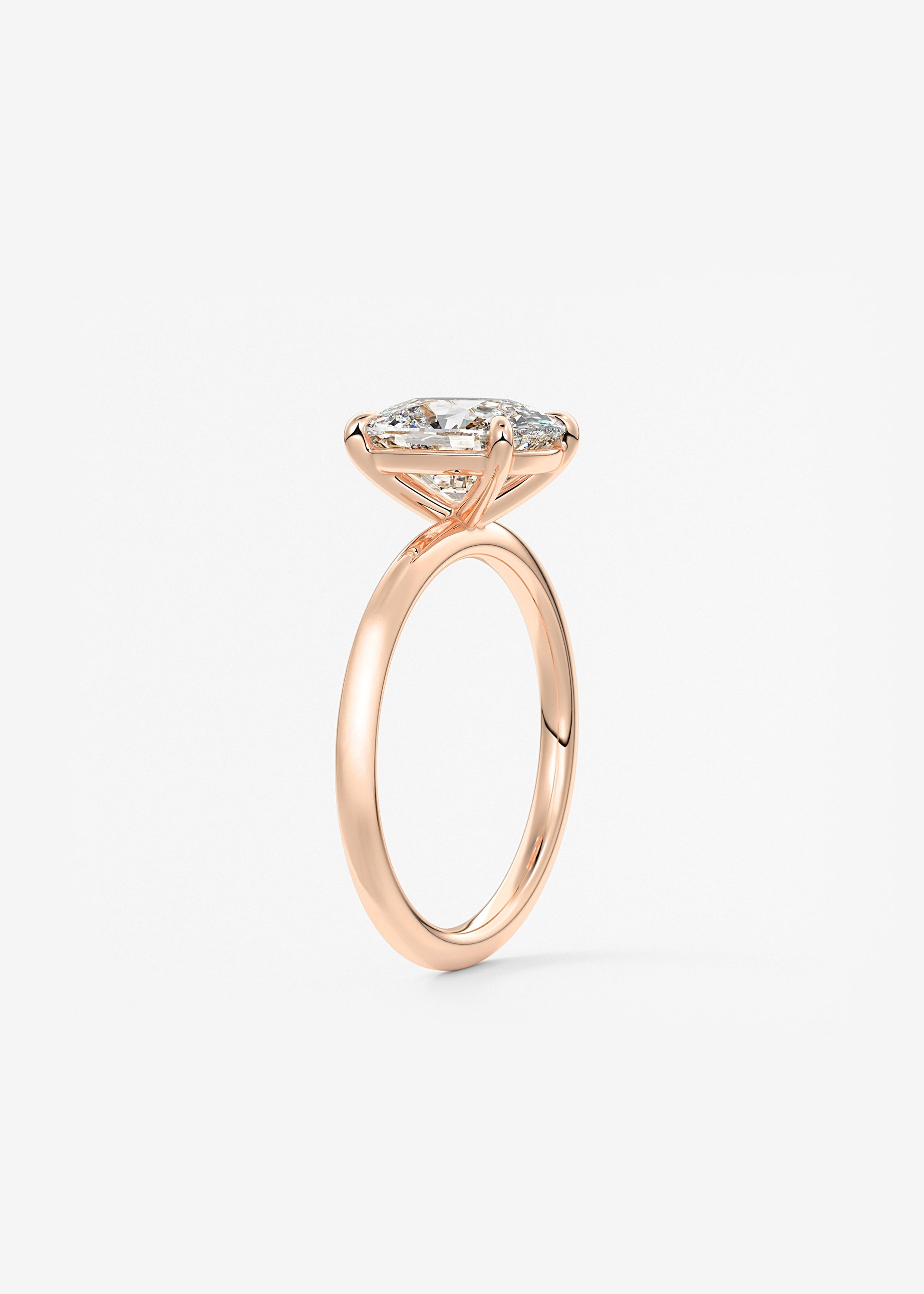 Oval Solitaire With Raised Basket Gallery Lab Grown Diamond Engagement Ring