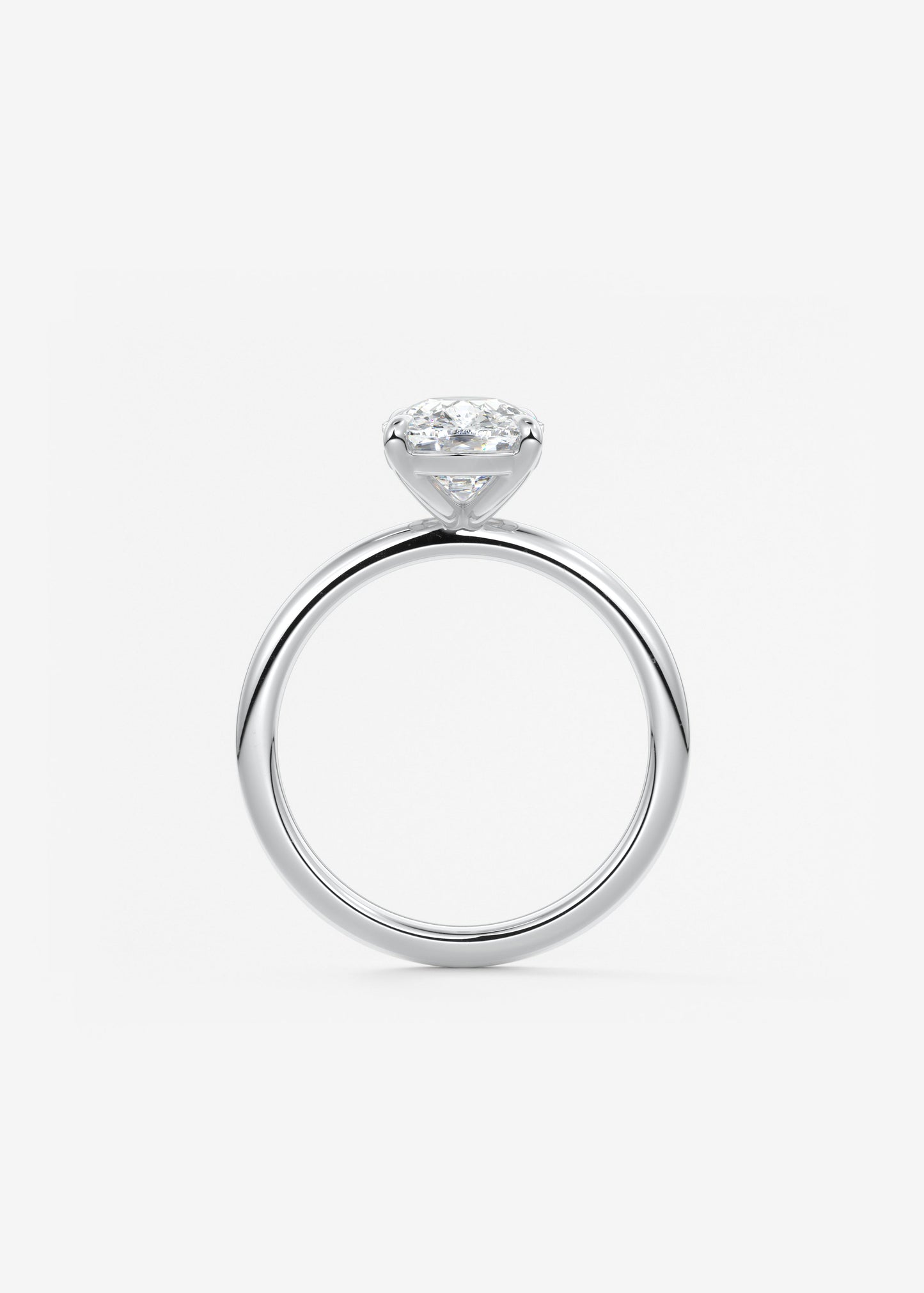 Oval Solitaire With Raised Basket Gallery Lab Grown Diamond Engagement Ring