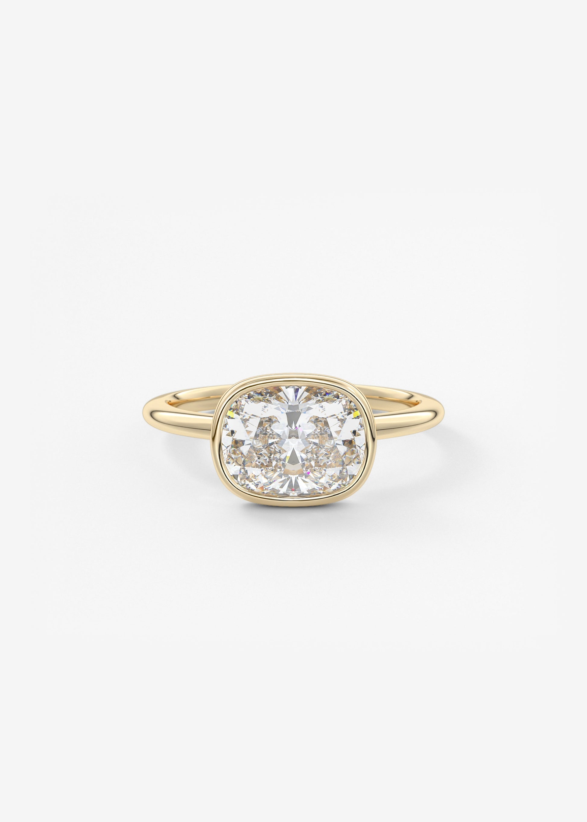 Oval Solitaire With Raised Basket Gallery Lab Grown Diamond Engagement Ring