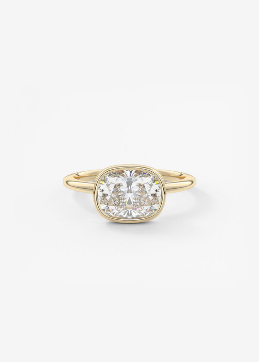 Oval Solitaire With Raised Basket Gallery Lab Grown Diamond Engagement Ring