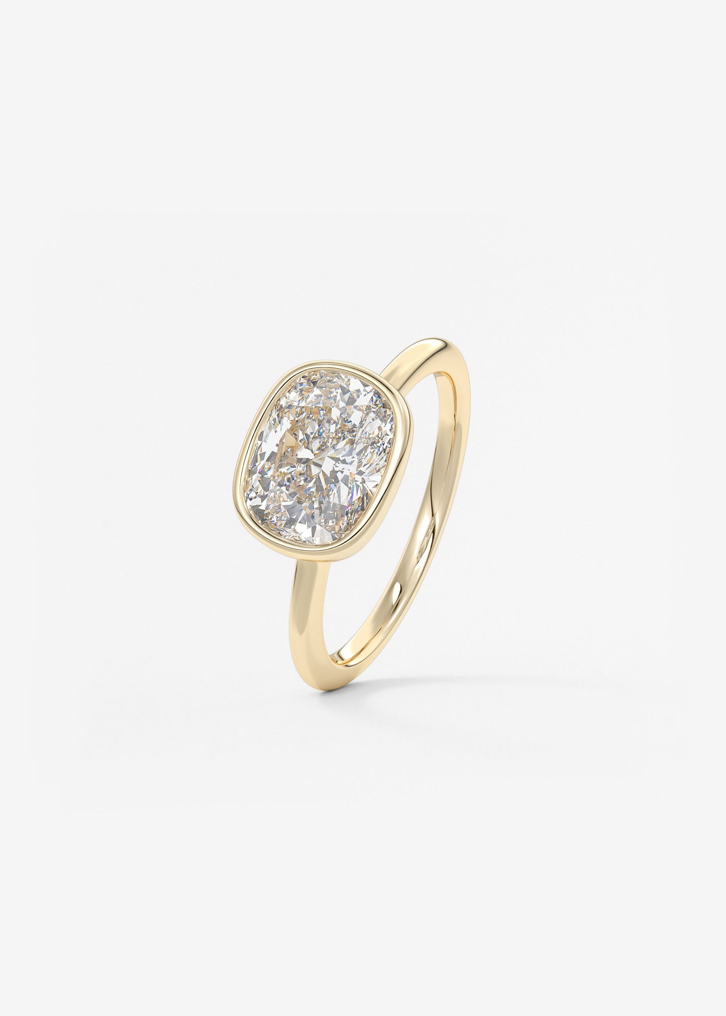 Oval Solitaire With Raised Basket Gallery Lab Grown Diamond Engagement Ring