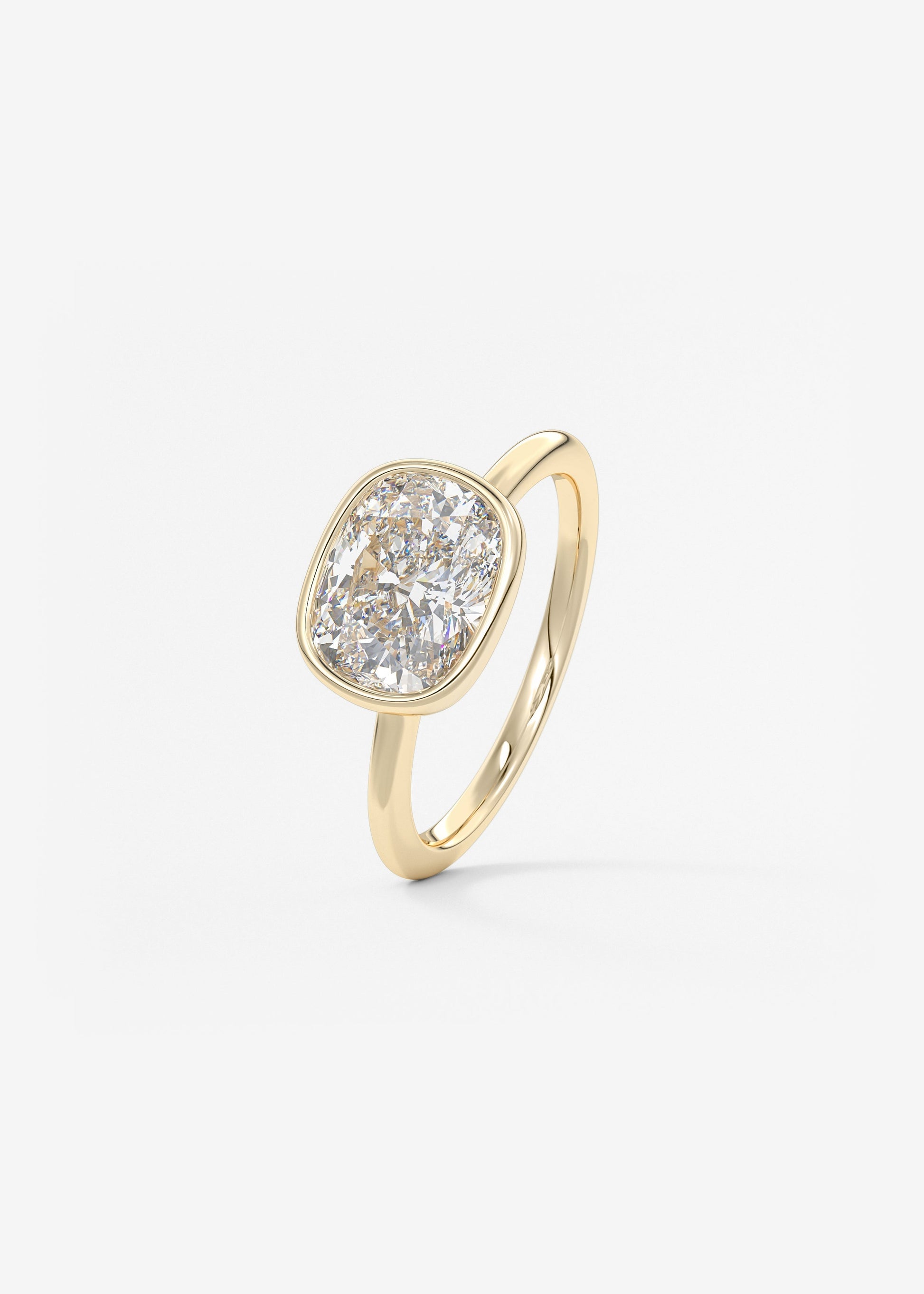 Oval Solitaire With Raised Basket Gallery Lab Grown Diamond Engagement Ring