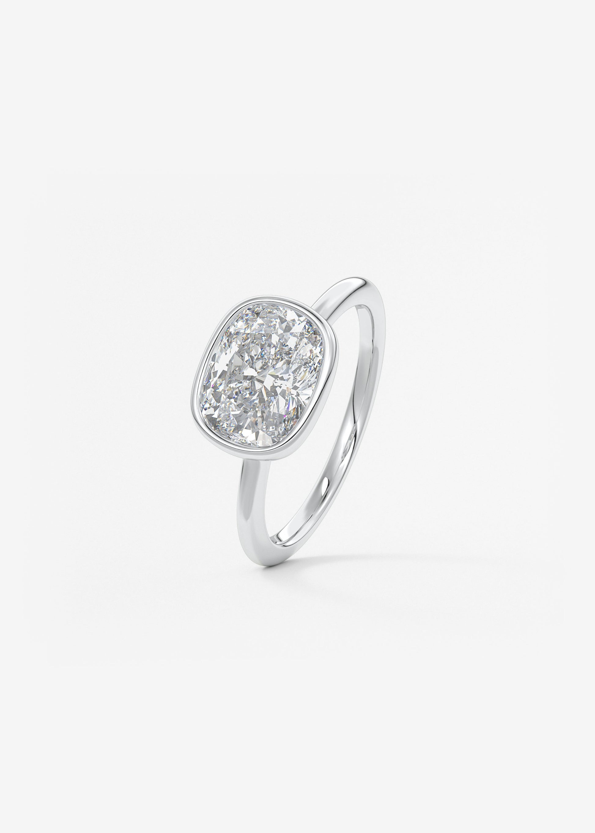 Oval Solitaire With Raised Basket Gallery Lab Grown Diamond Engagement Ring