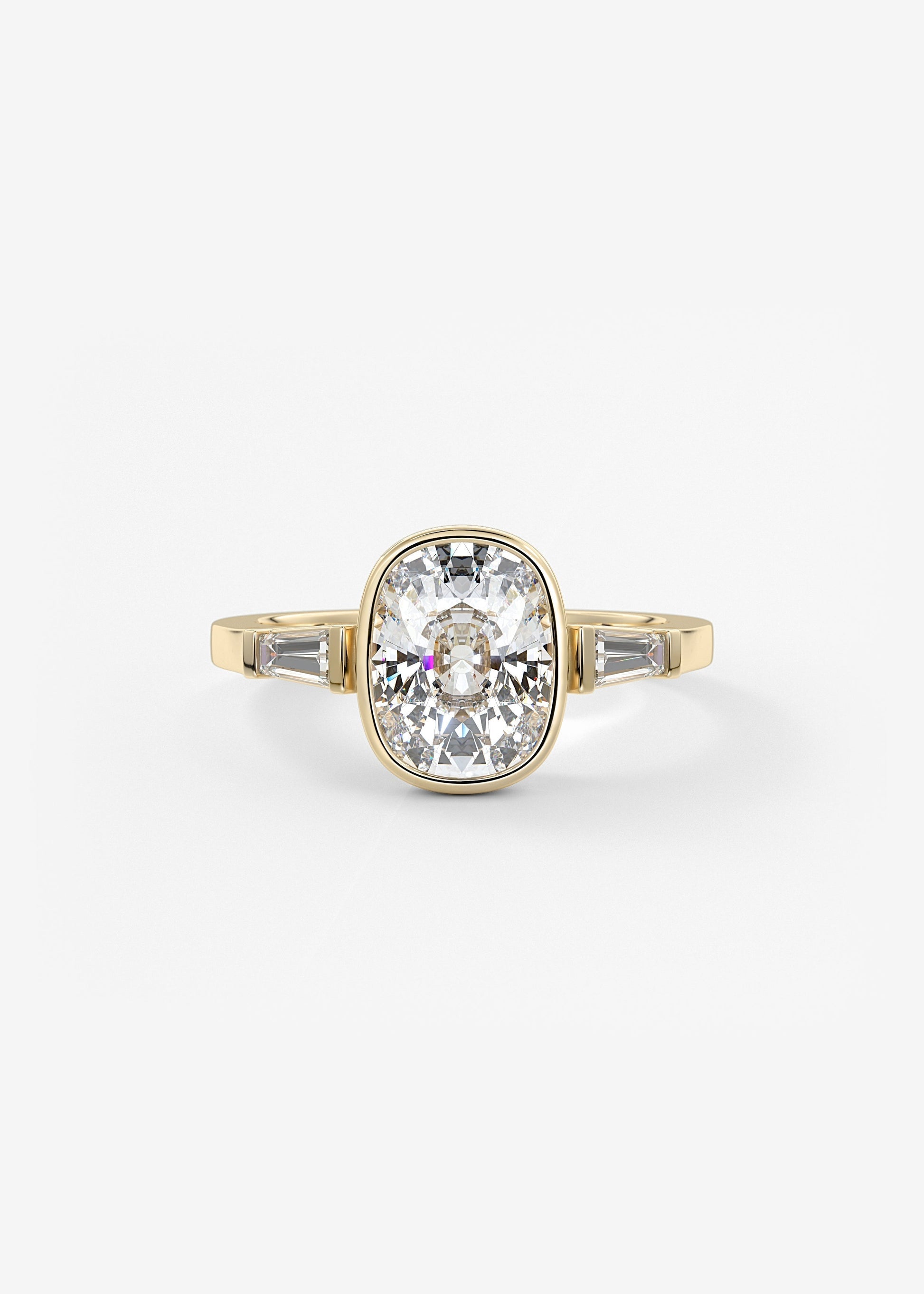 Oval Solitaire With Raised Basket Gallery Lab Grown Diamond Engagement Ring